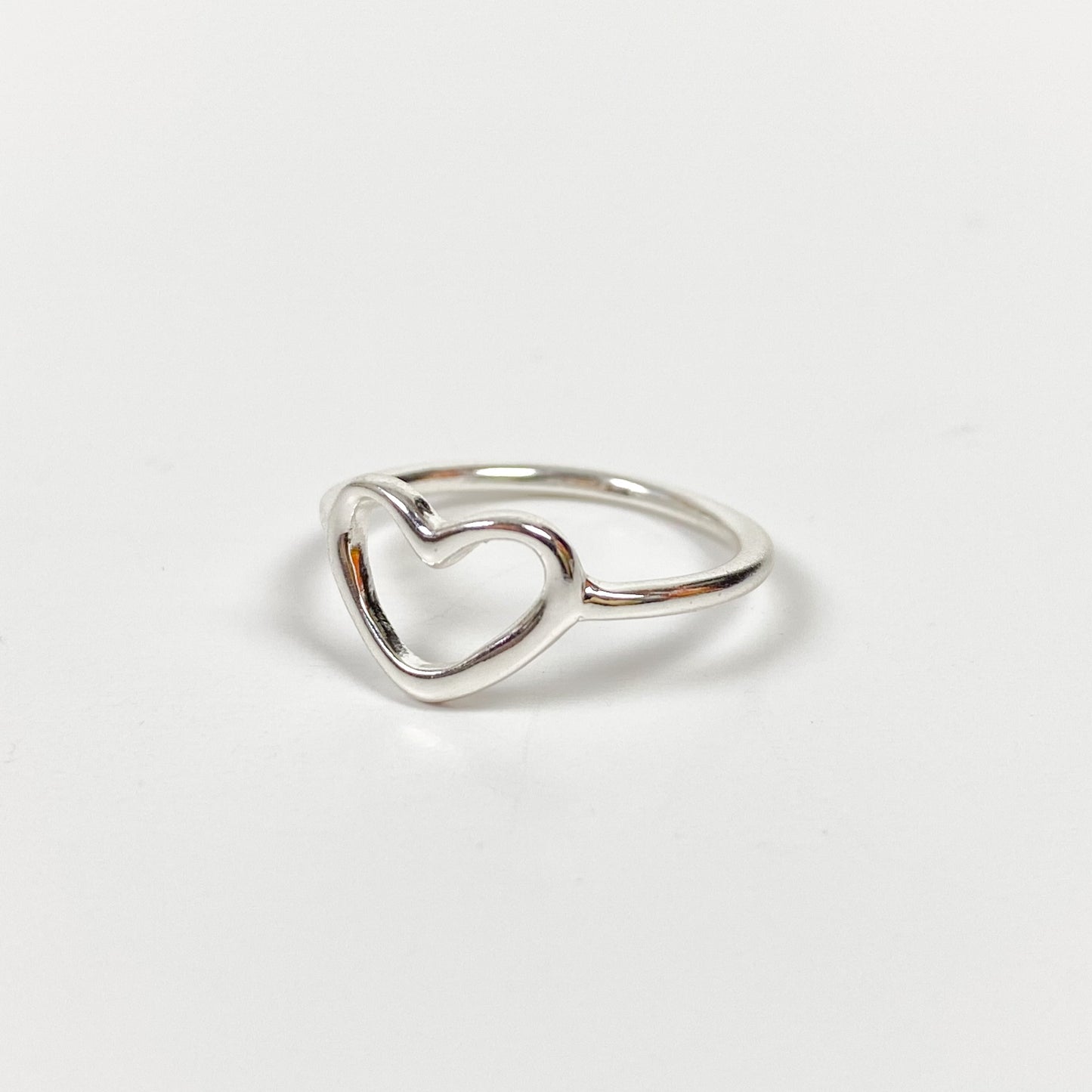 Vintage Heart Signet Ring Silver
