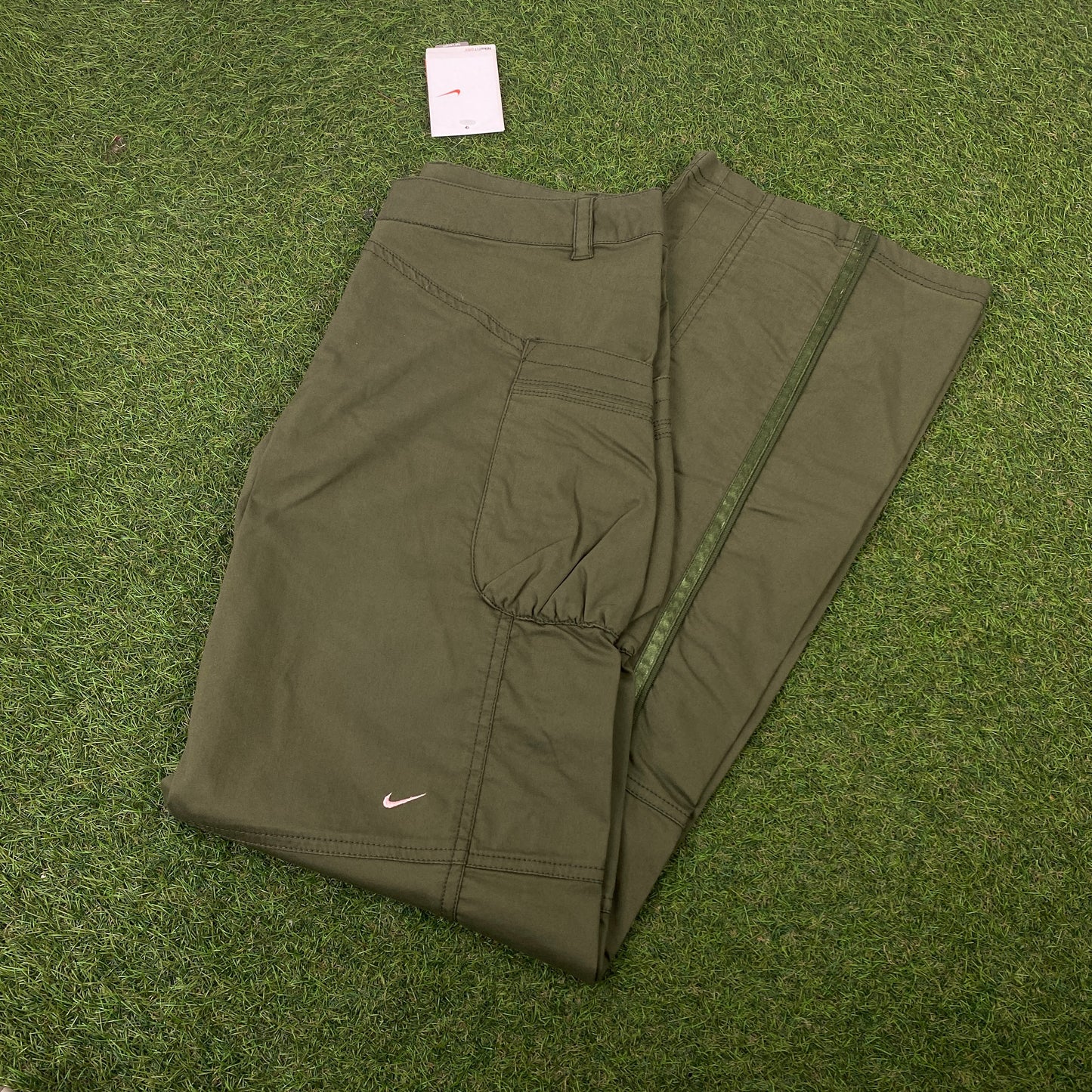 00s Nike Parachute Joggers Green XS