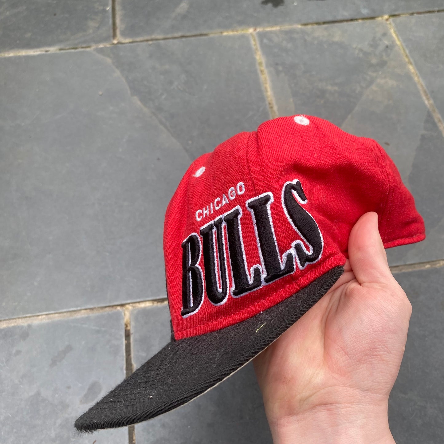 Retro Chicago Bulls Snapback Hat Cap Black
