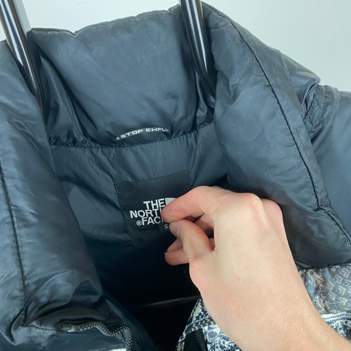 90s The North Face Puffer Jacket Black Small