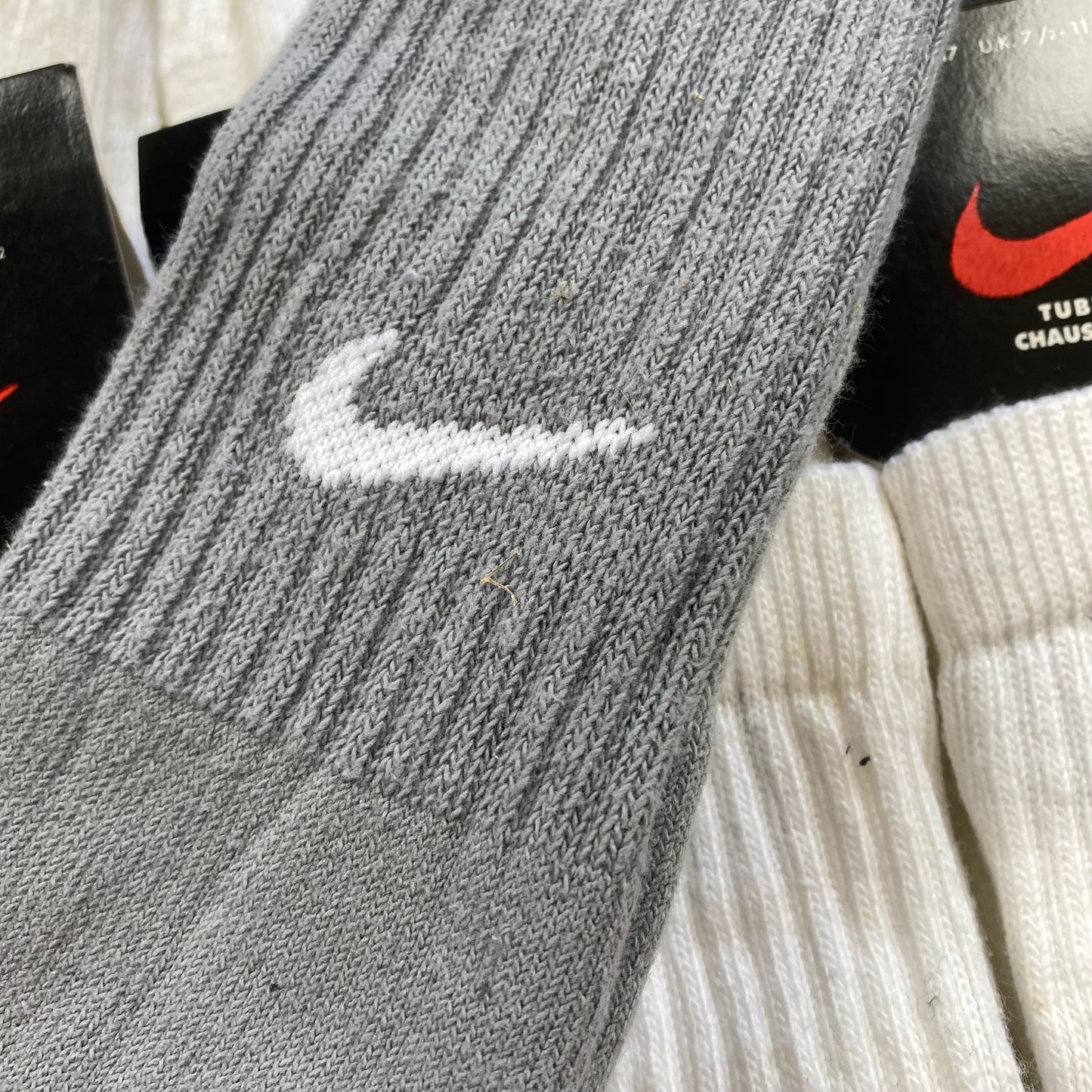 Vintage Nike Tube Socks Grey UK6 - 12