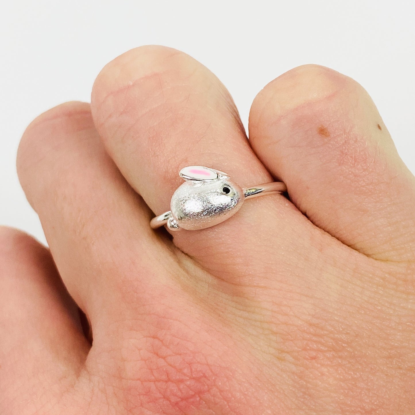 Vintage Retro Adjustable Mouse Ring Silver