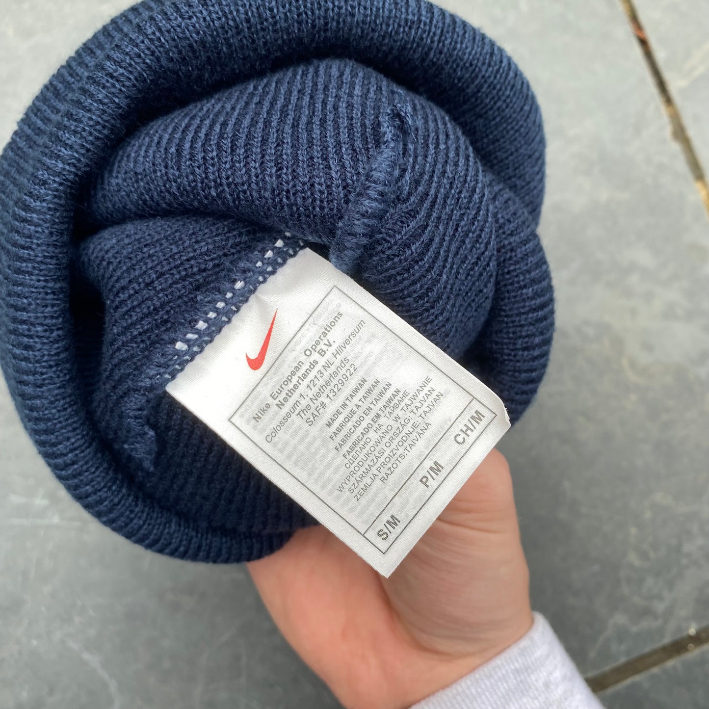 Vintage Nike Beanie Hat Blue
