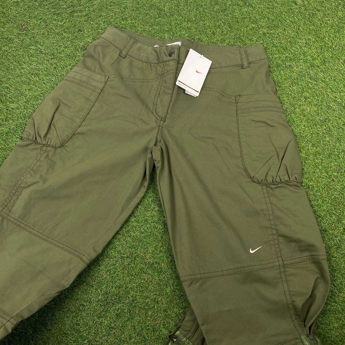 00s Nike Parachute Joggers Green XS