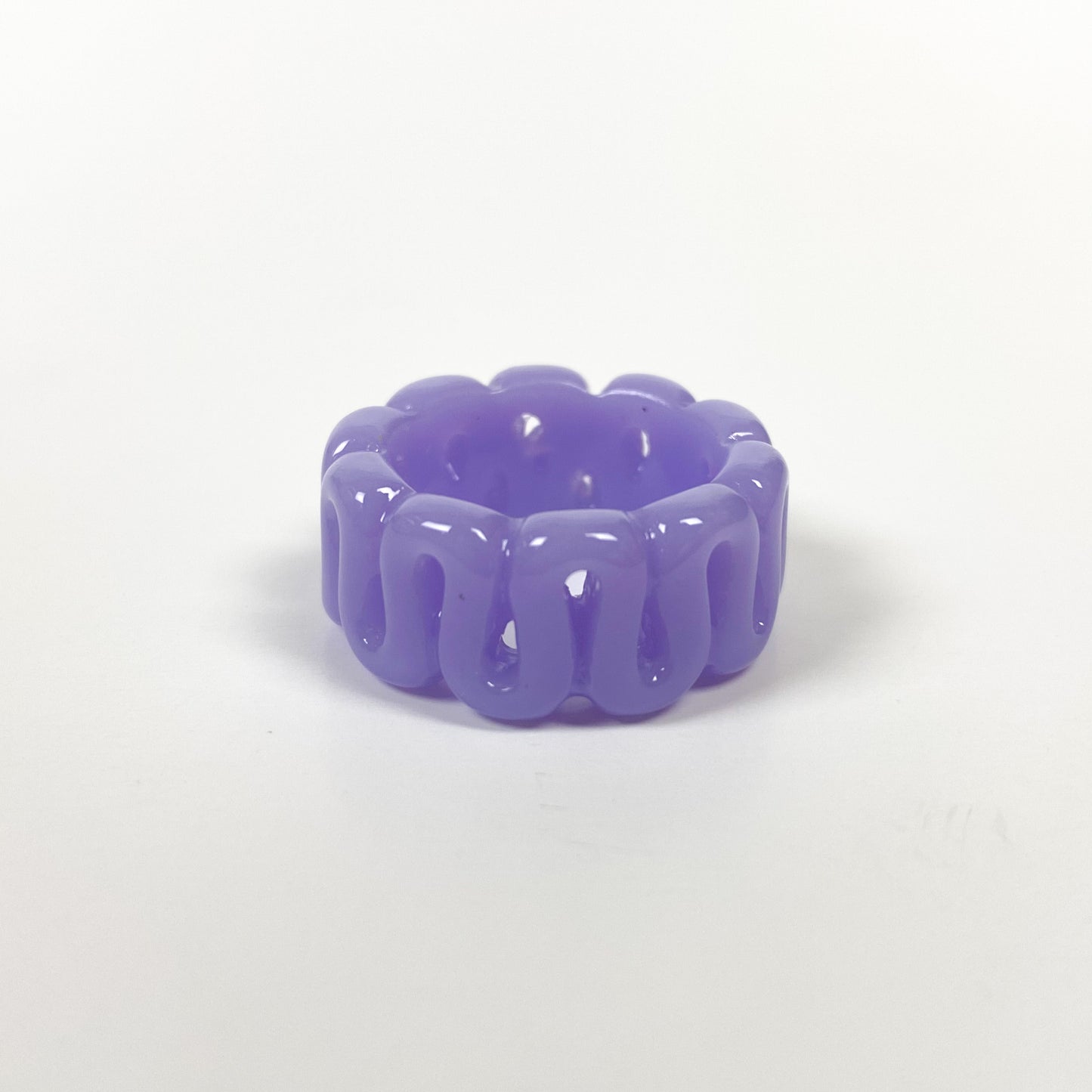Retro Chunky Swirl Ring Purple