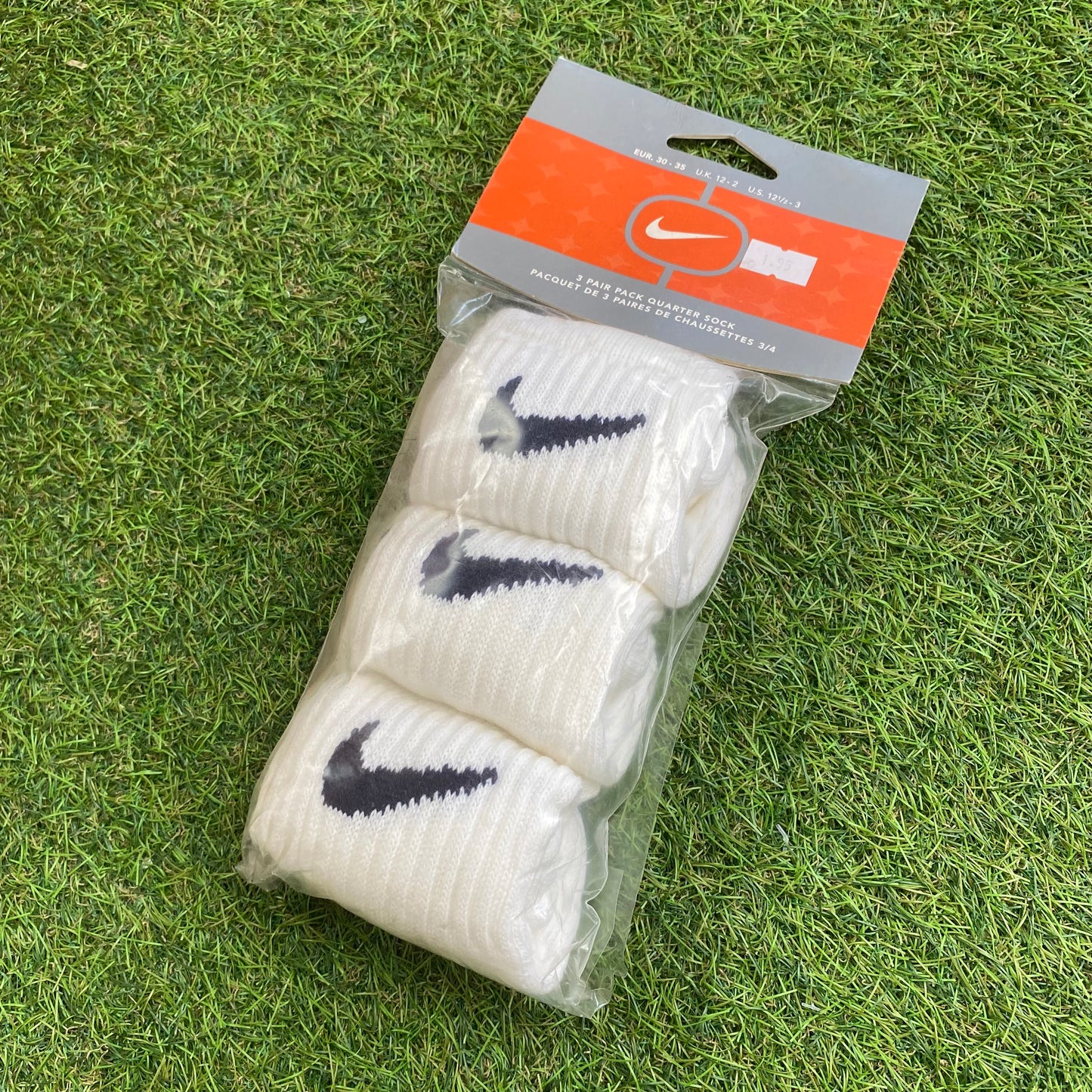 Vintage Nike Socks 3 Pack White UK12-6
