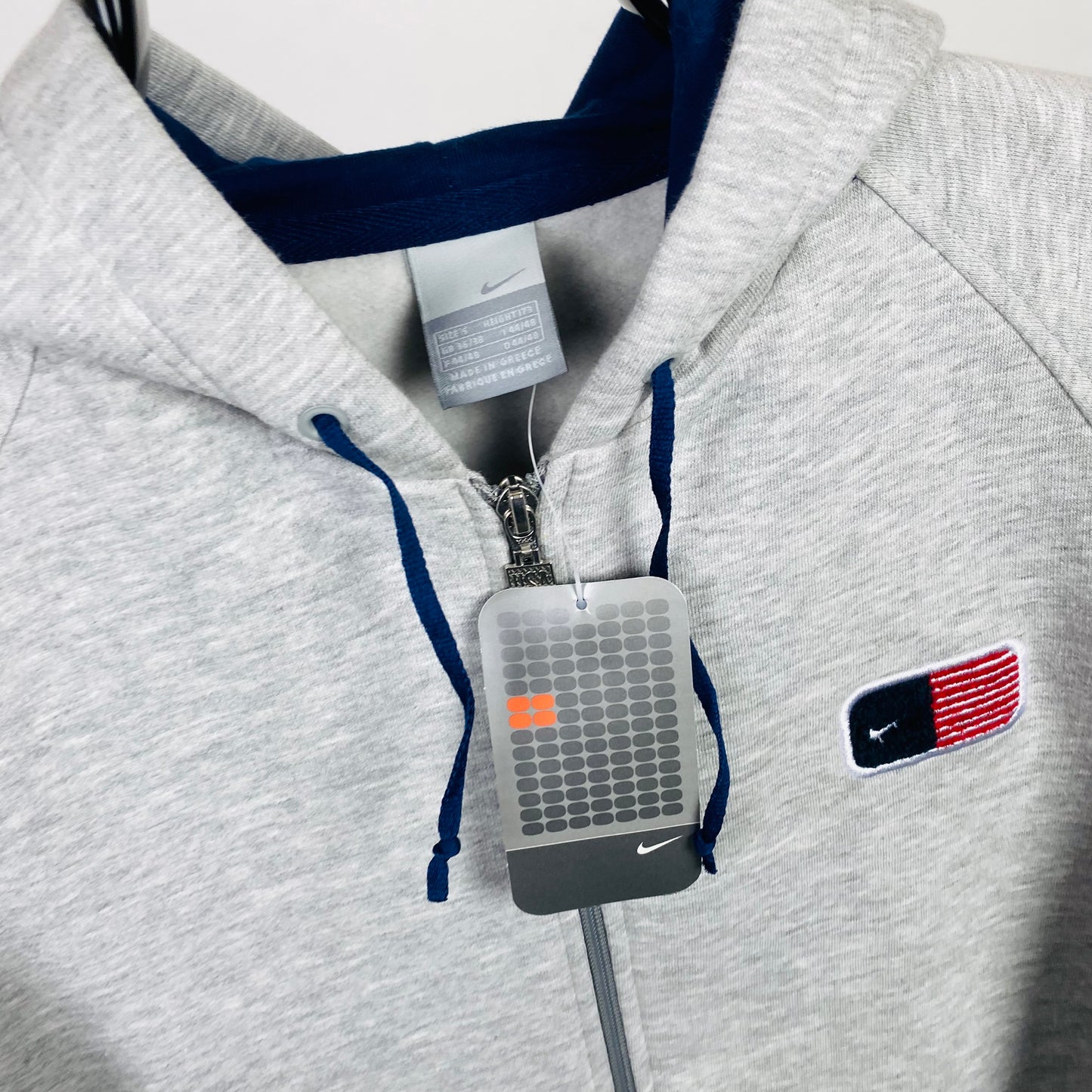90s Nike USA Zip Hoodie Grey Small
