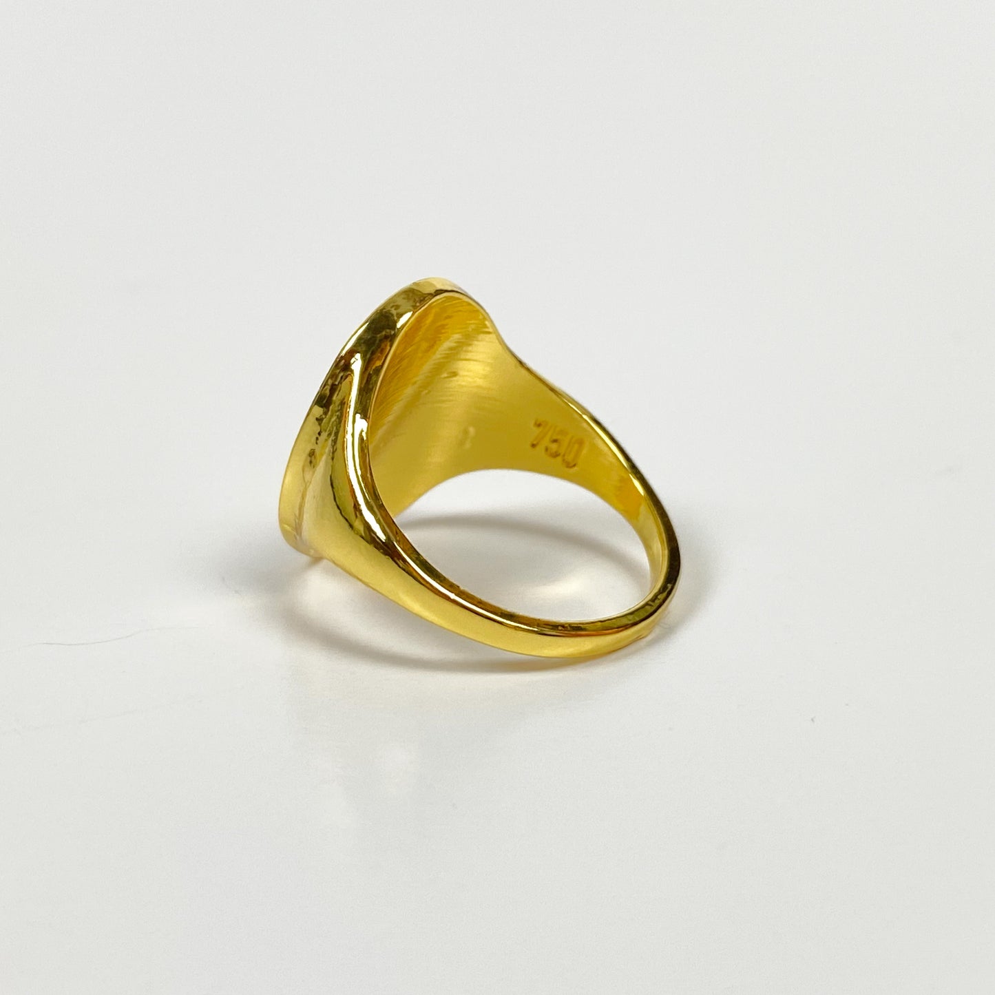 Vintage Flower Signet Ring Gold