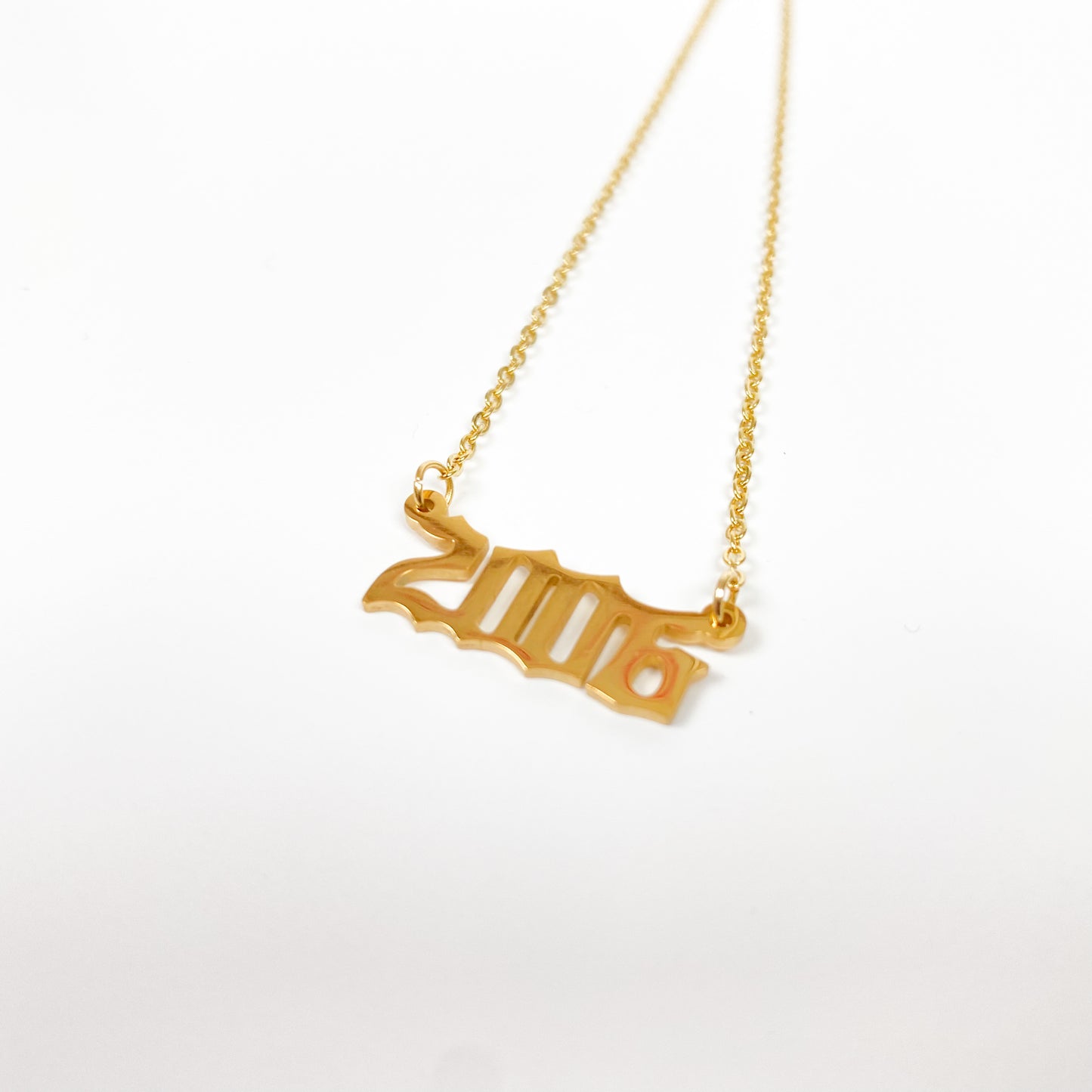 2006 Birth Year Necklace Chain Gold