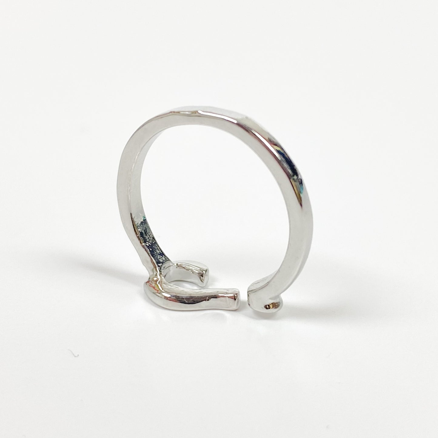 Vintage Adjustable Question Mark Ring Silver