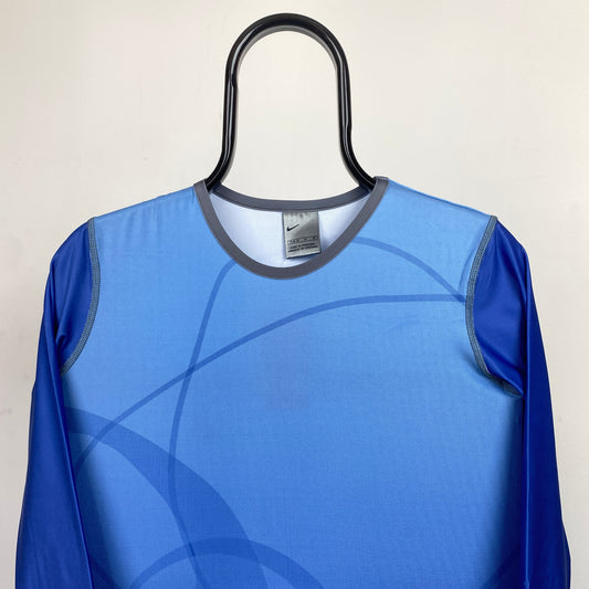 00s Nike Women’s Gym T-Shirt Blue Medium