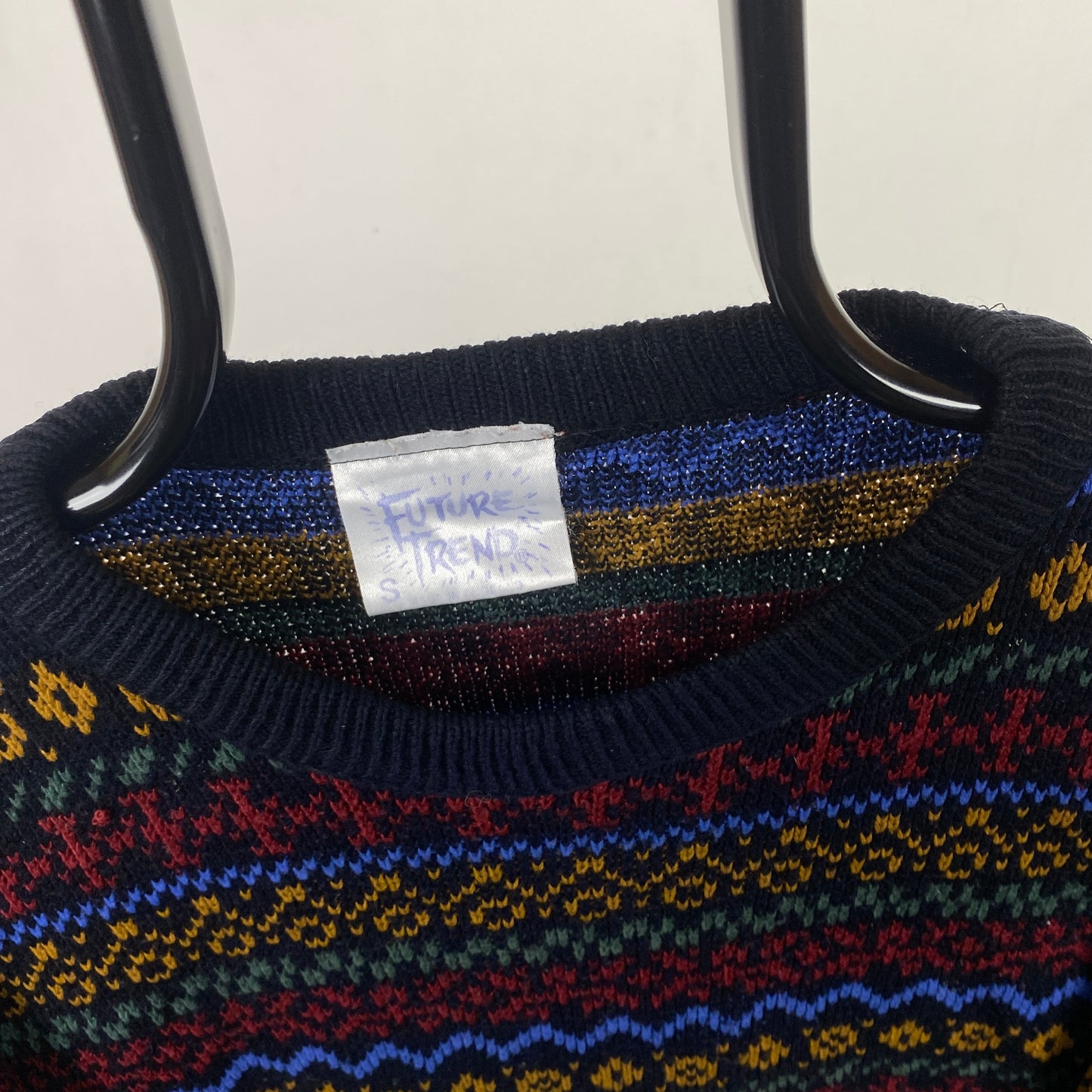 Retro Knit Sweatshirt Black Small