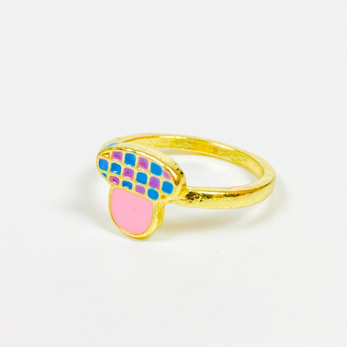 Vintage Mushroom Signet Ring Gold