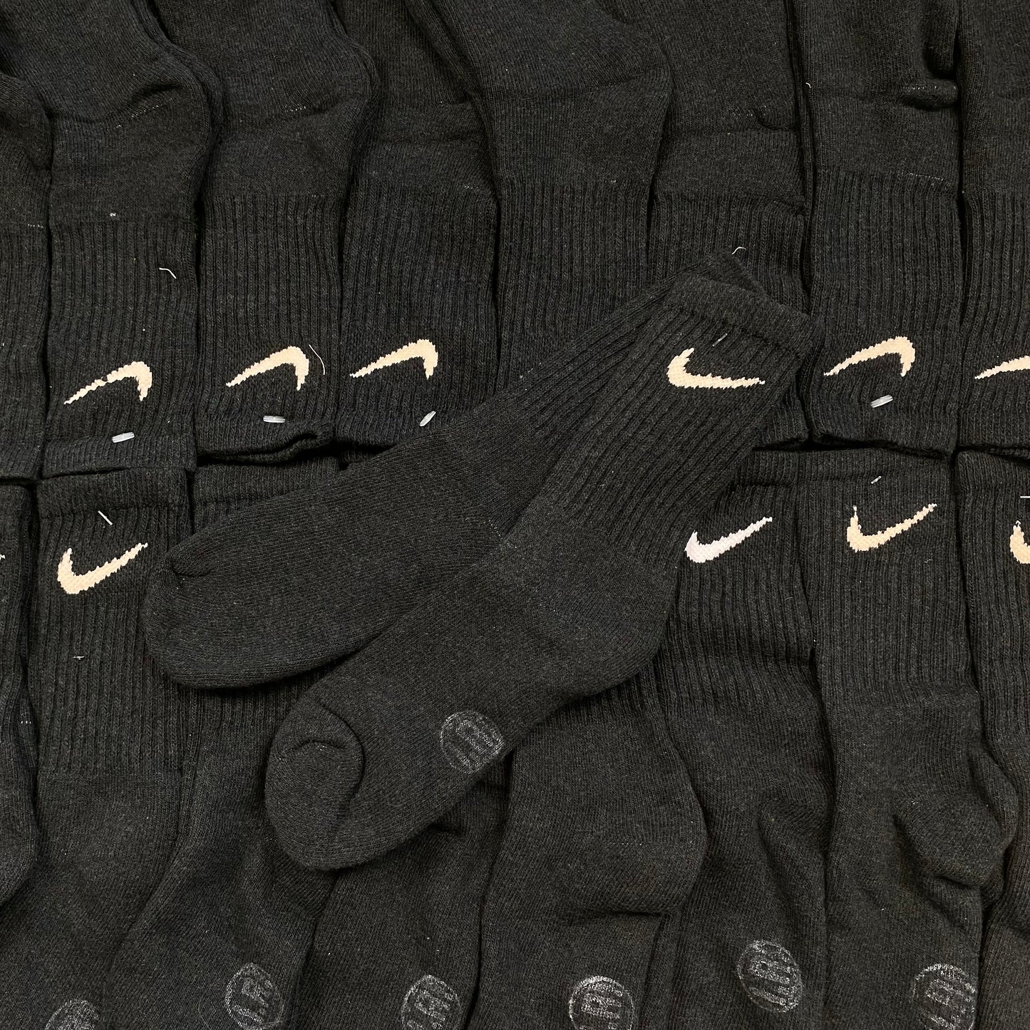 Vintage Nike Swoosh Socks Black UK6 - 12