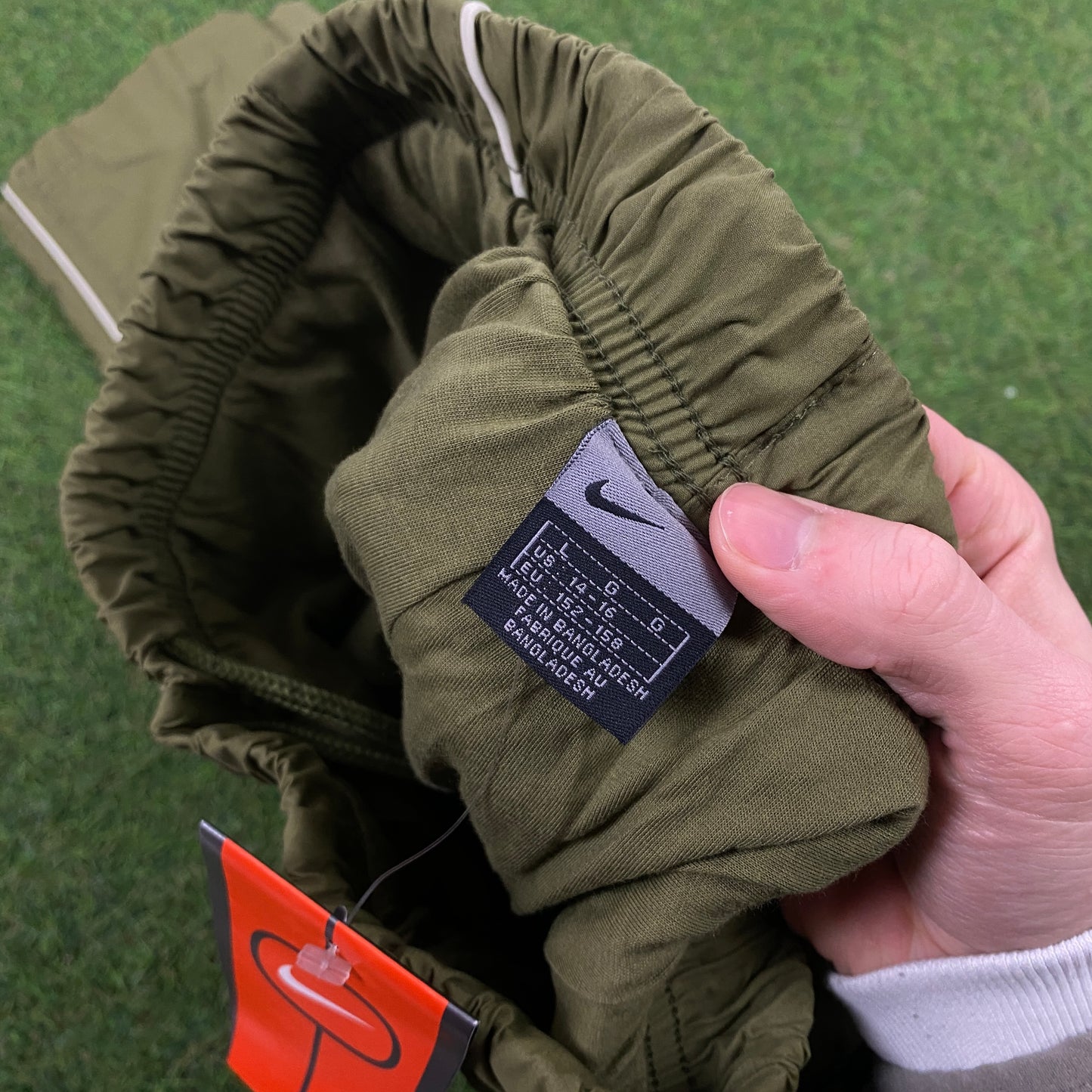 00s Nike Piping Joggers Green XS