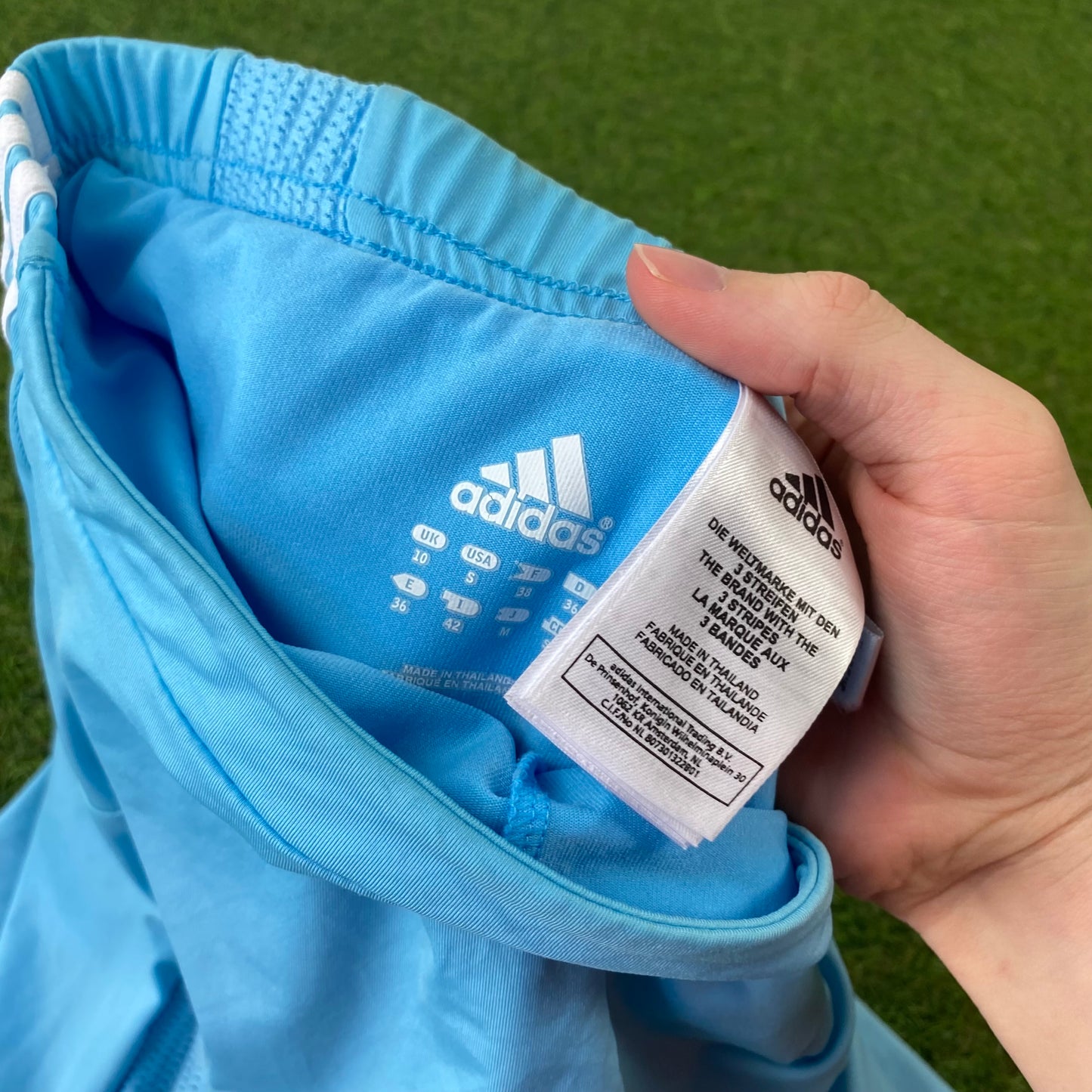 Retro Adidas Tennis Skirt Skort Baby Blue Small UK8