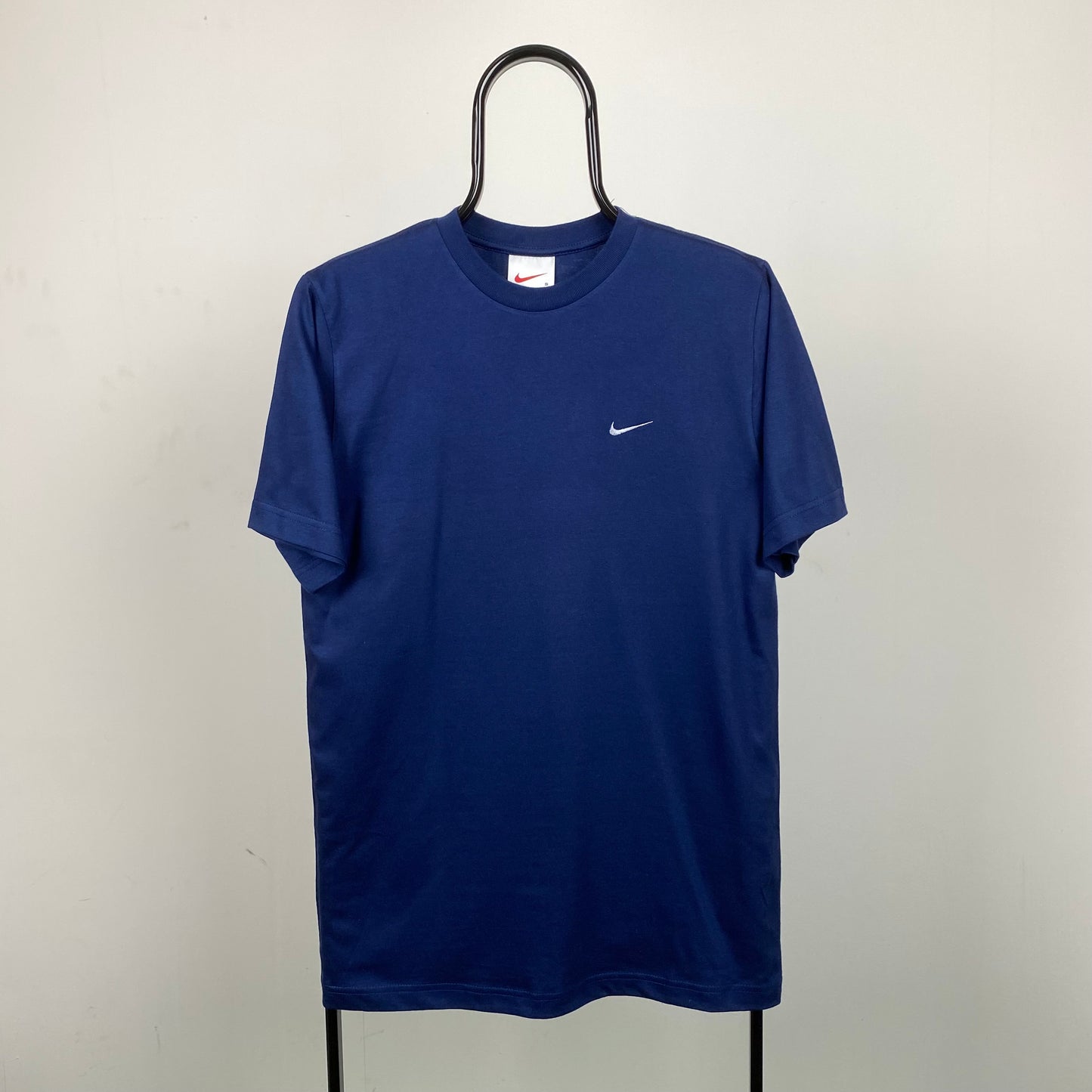 Vintage Nike Swoosh T-Shirt Blue Small