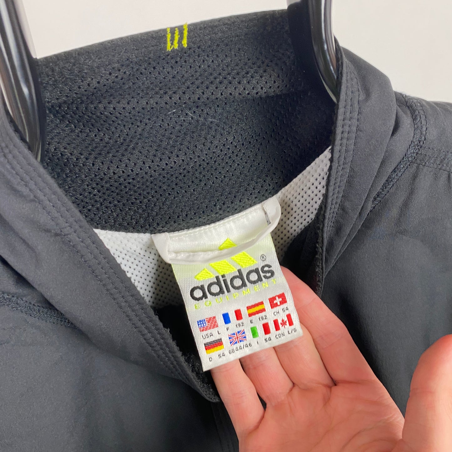 90s Adidas Equipment Windbreaker Jacket White XL