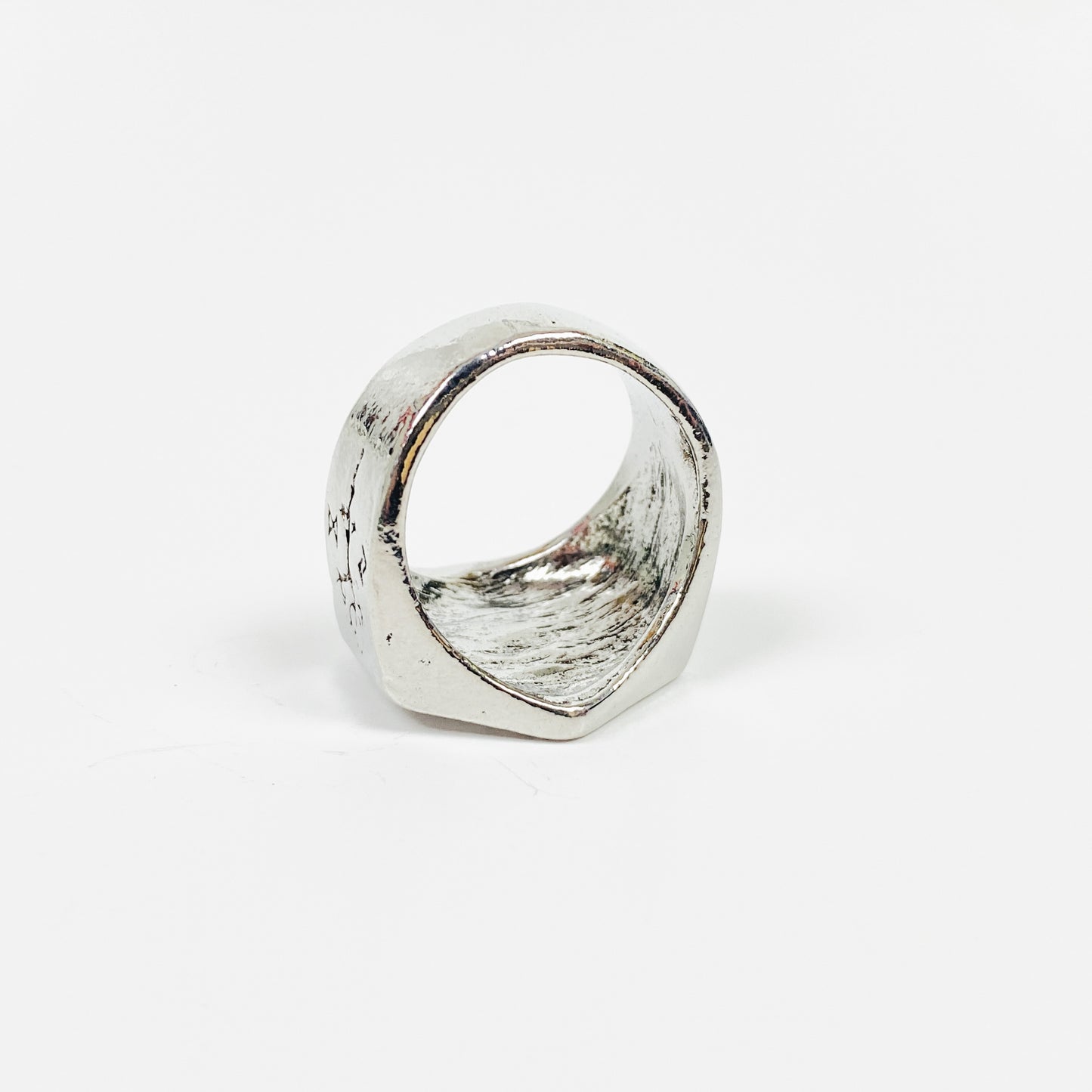Retro Vintage Aztec Signet Ring Silver