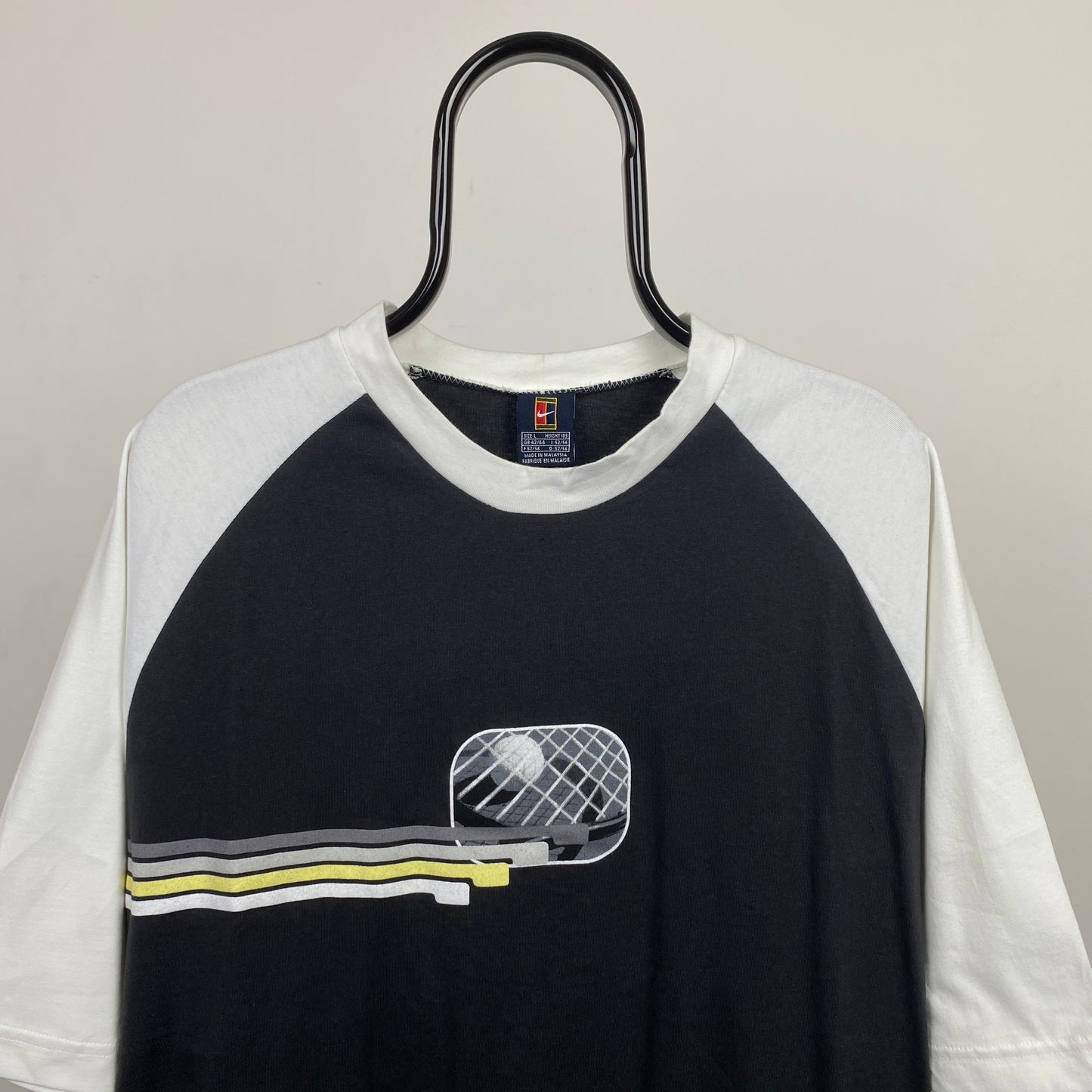 00s Nike Court T-Shirt Black Large