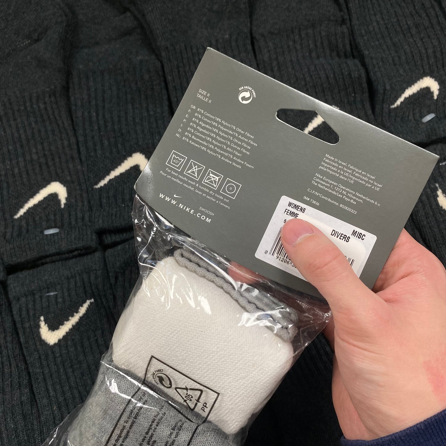 Vintage Nike Socks 3 Pack Colour UK12-8