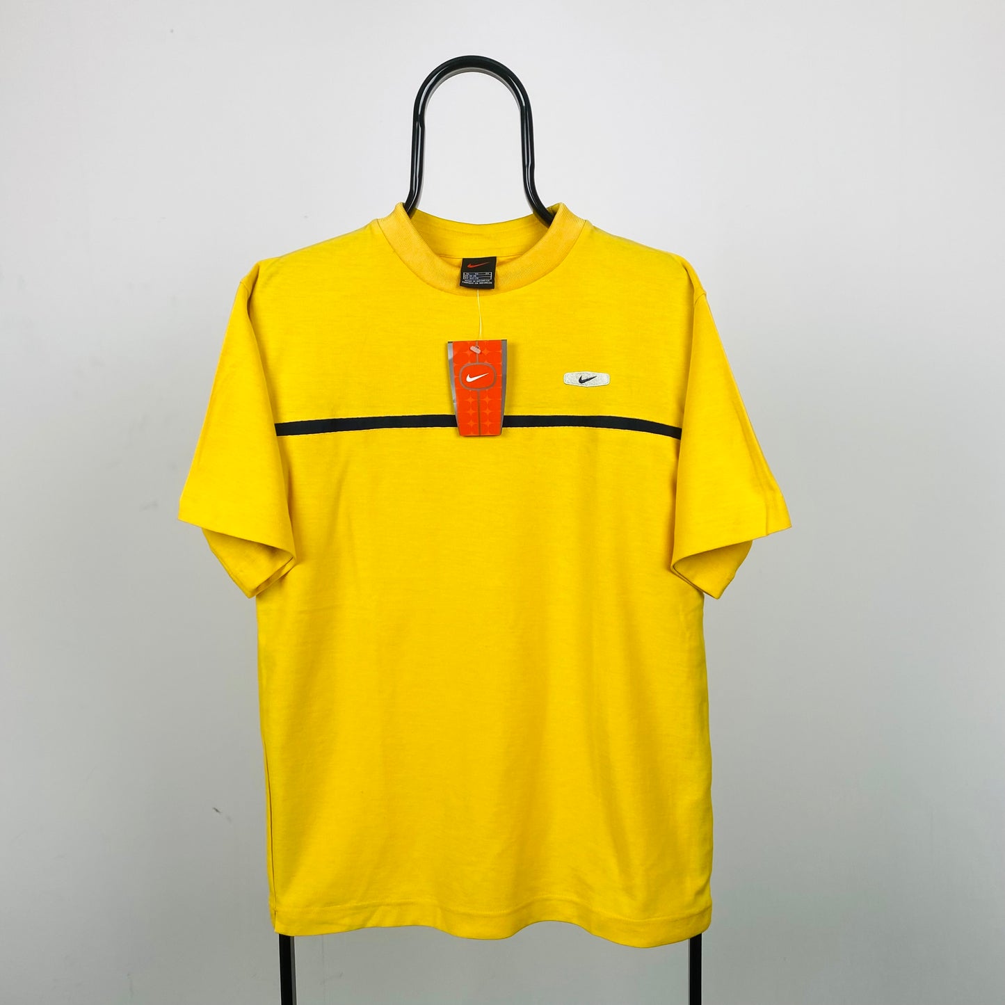 Vintage Nike Swoosh T-Shirt Yellow Small