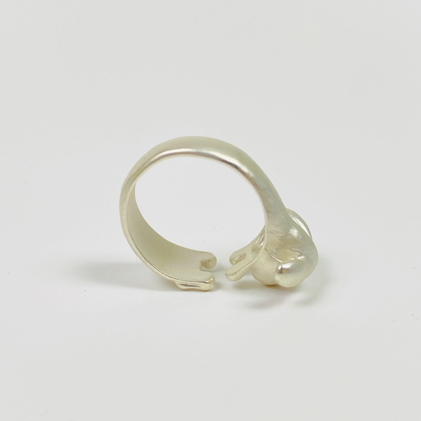 Vintage Retro Adjustable Rabbit Ring Silver