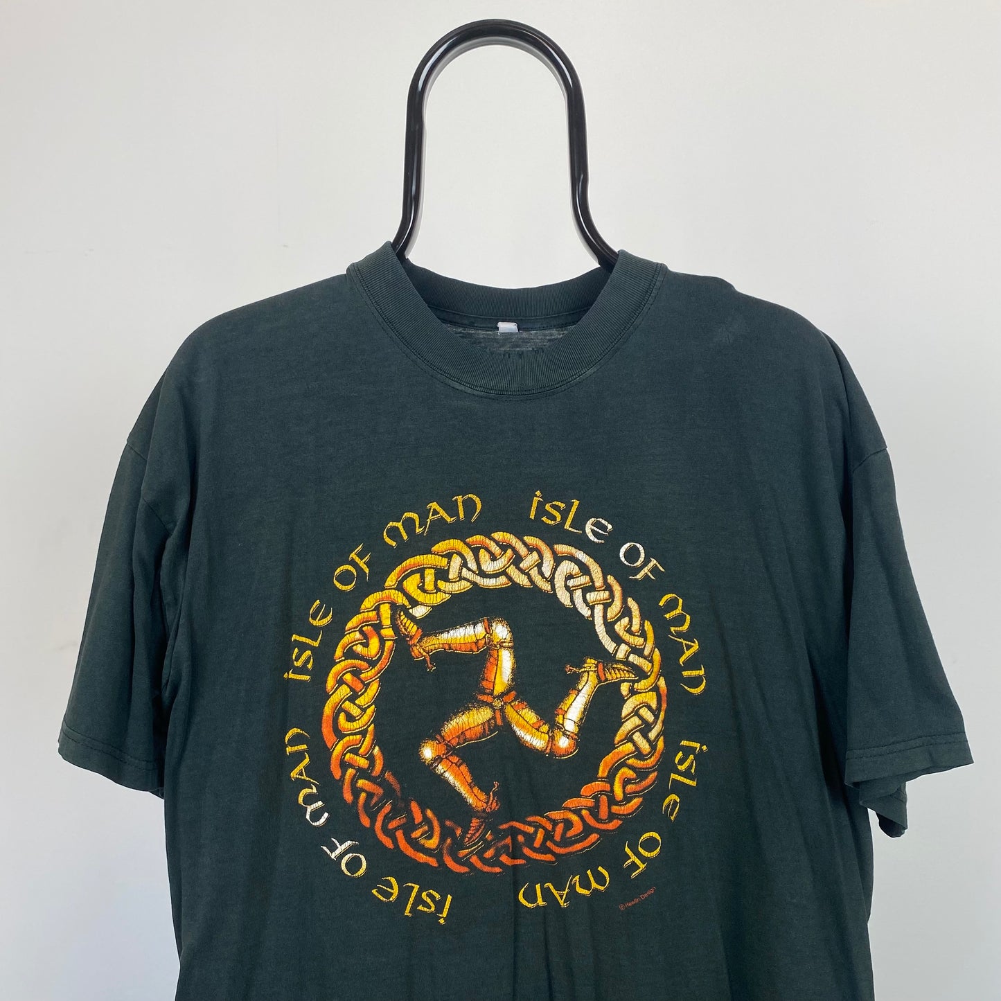 Vintage Isle of Man T-Shirt Black Medium