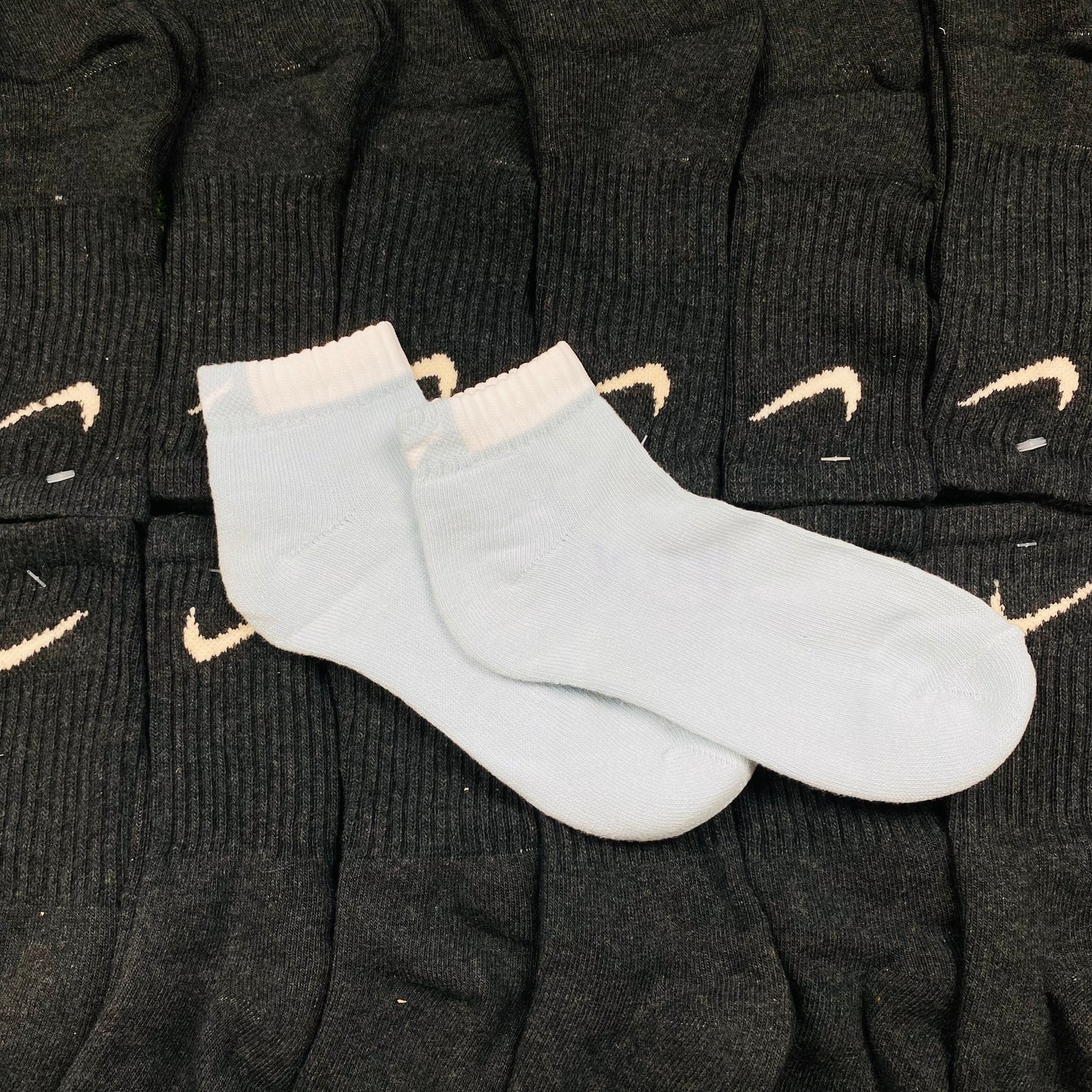 Vintage Nike Socks Baby Blue UK12-8