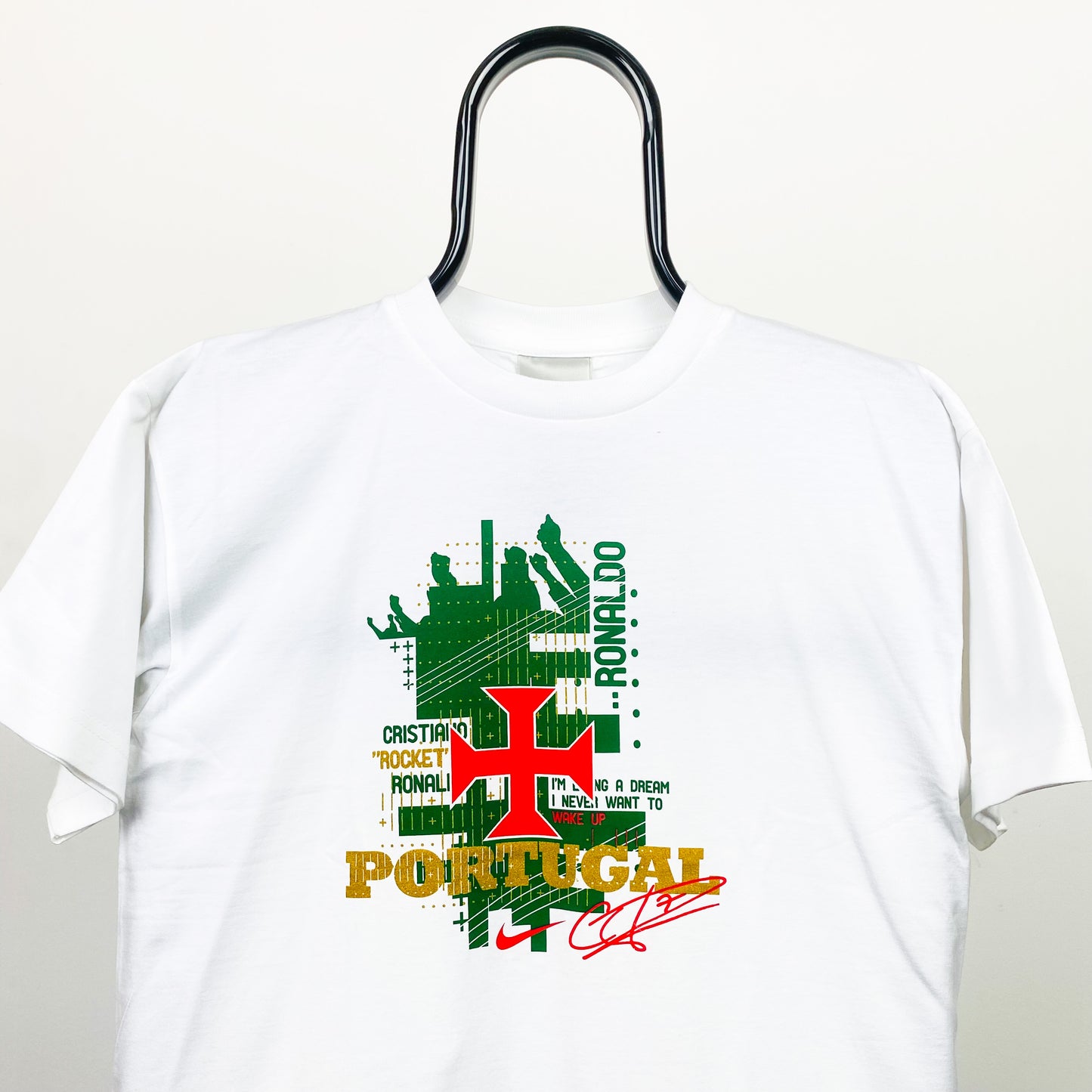 00s Nike Portugal Ronaldo T-Shirt White XS/Small