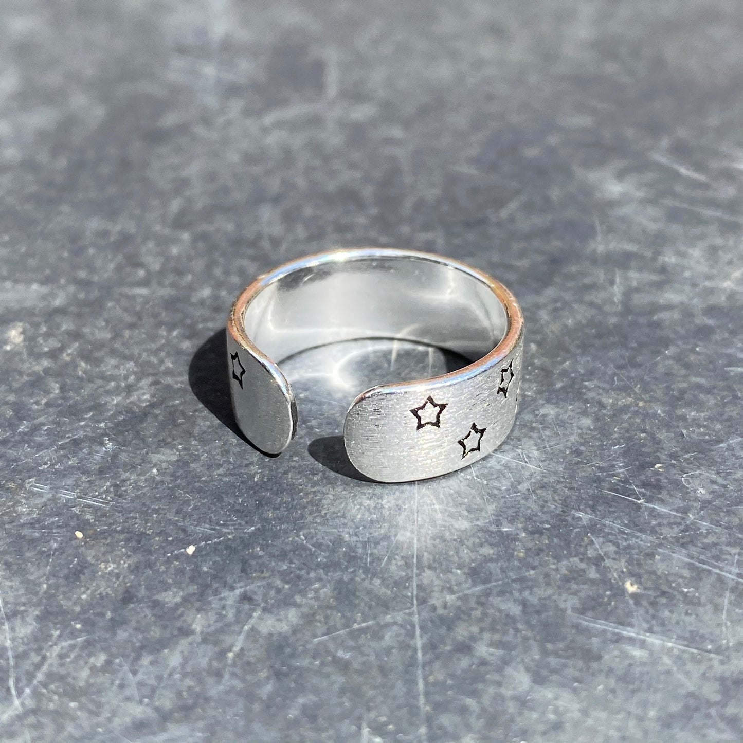 Adjustable Star Ring Silver