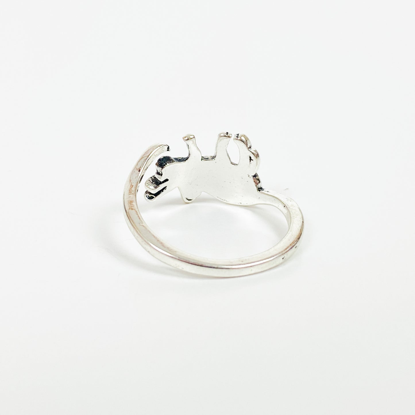 Vintage Retro Adjustable Dinosaur Ring Silver