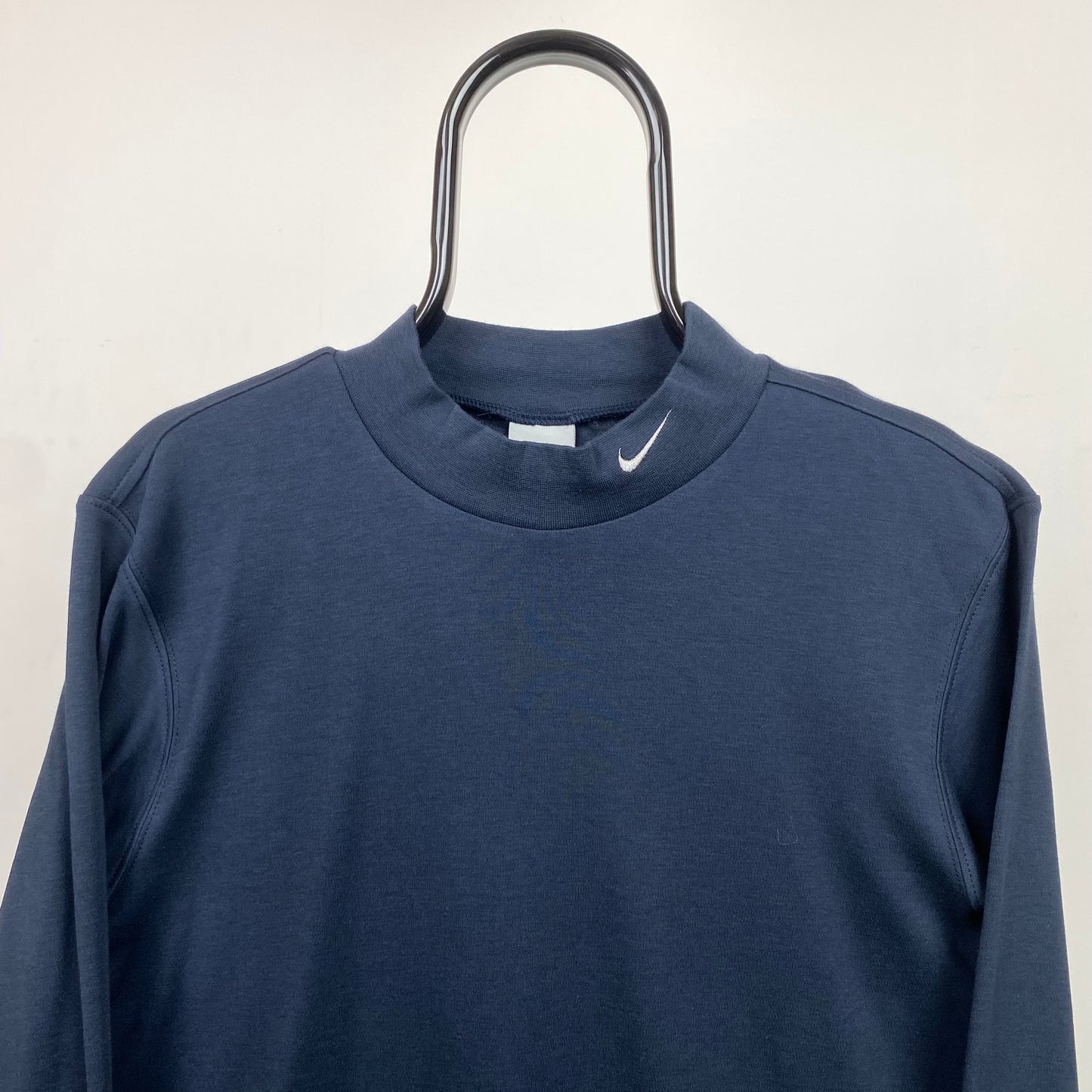 00s Nike Mock Neck Sweatshirt Blue Small
