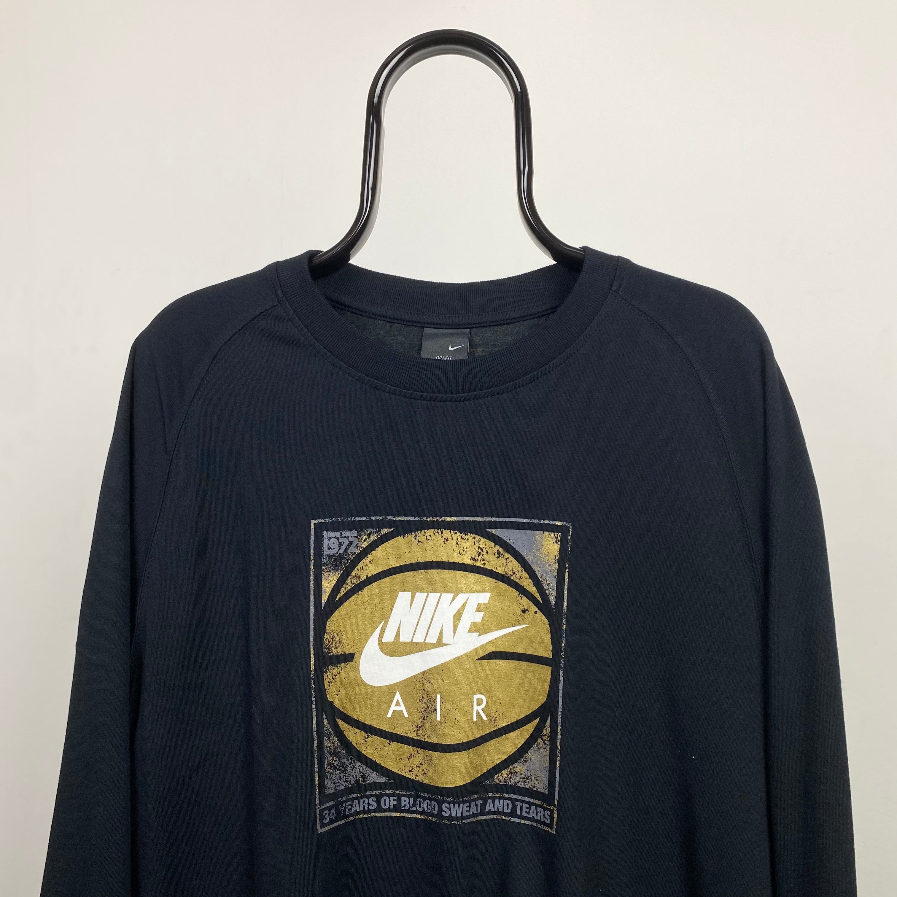 00s Nike Air Basketball Long Sleeve T Shirt Black Large Clout Closet