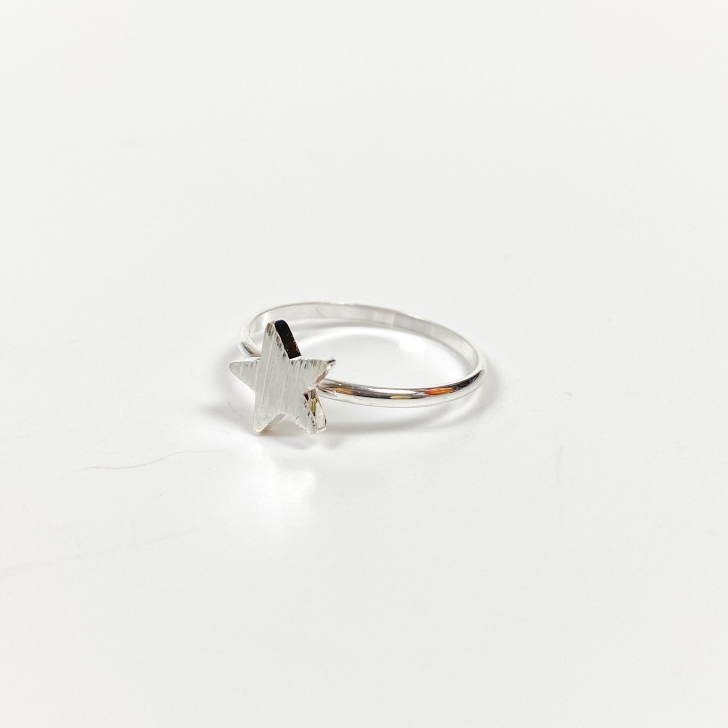 Vintage Star Signet Ring Silver