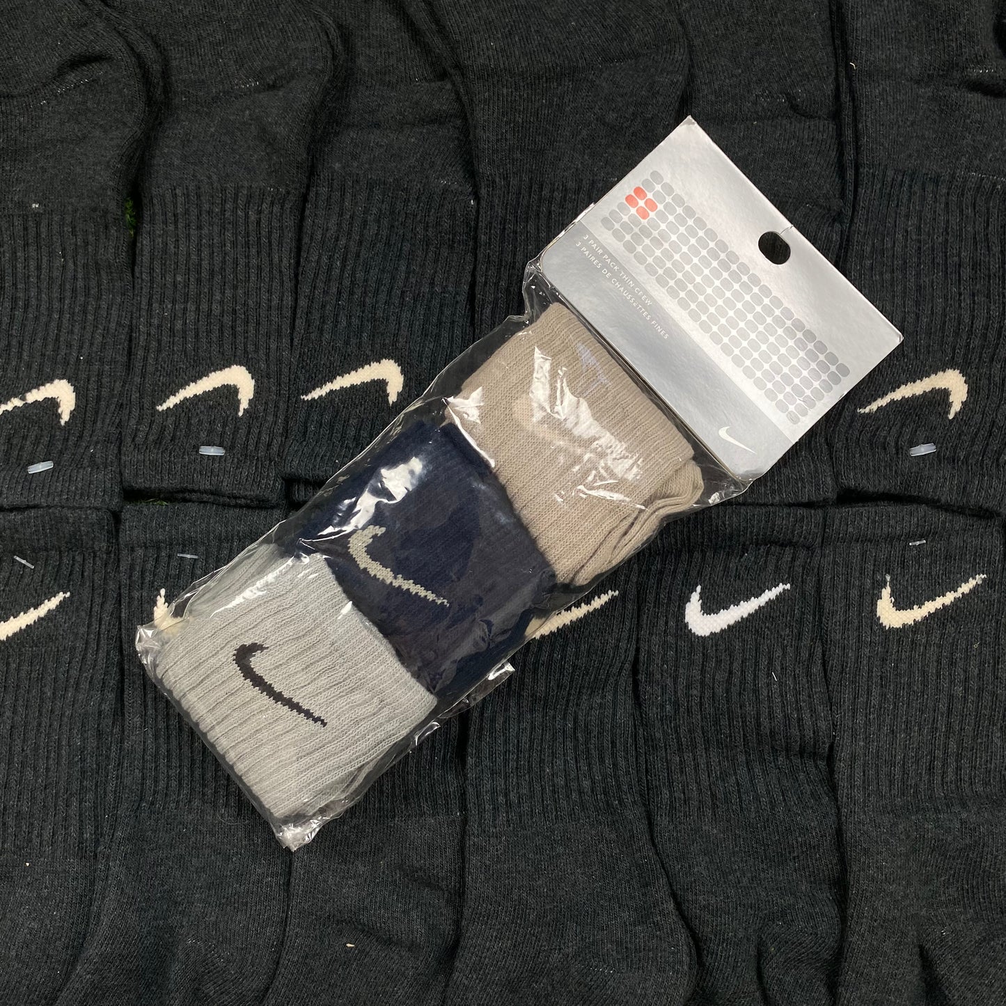 Vintage Nike Socks 3 Pack Brown Tan