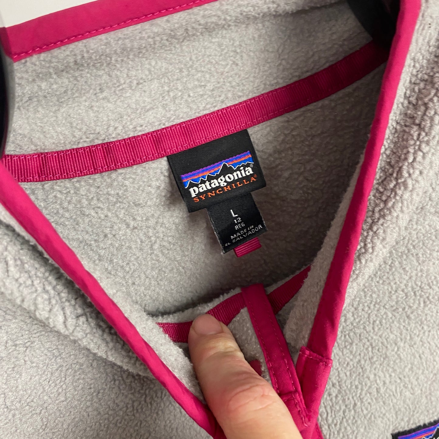 Retro Patagonia Fleece Sweatshirt Grey XS