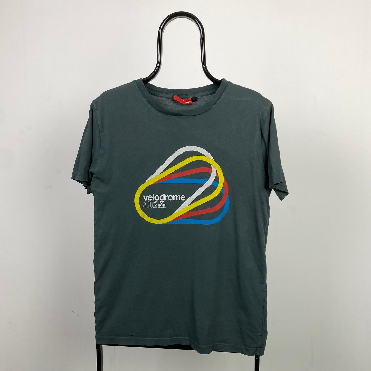 Retro Cylcing T-Shirt Grey Small