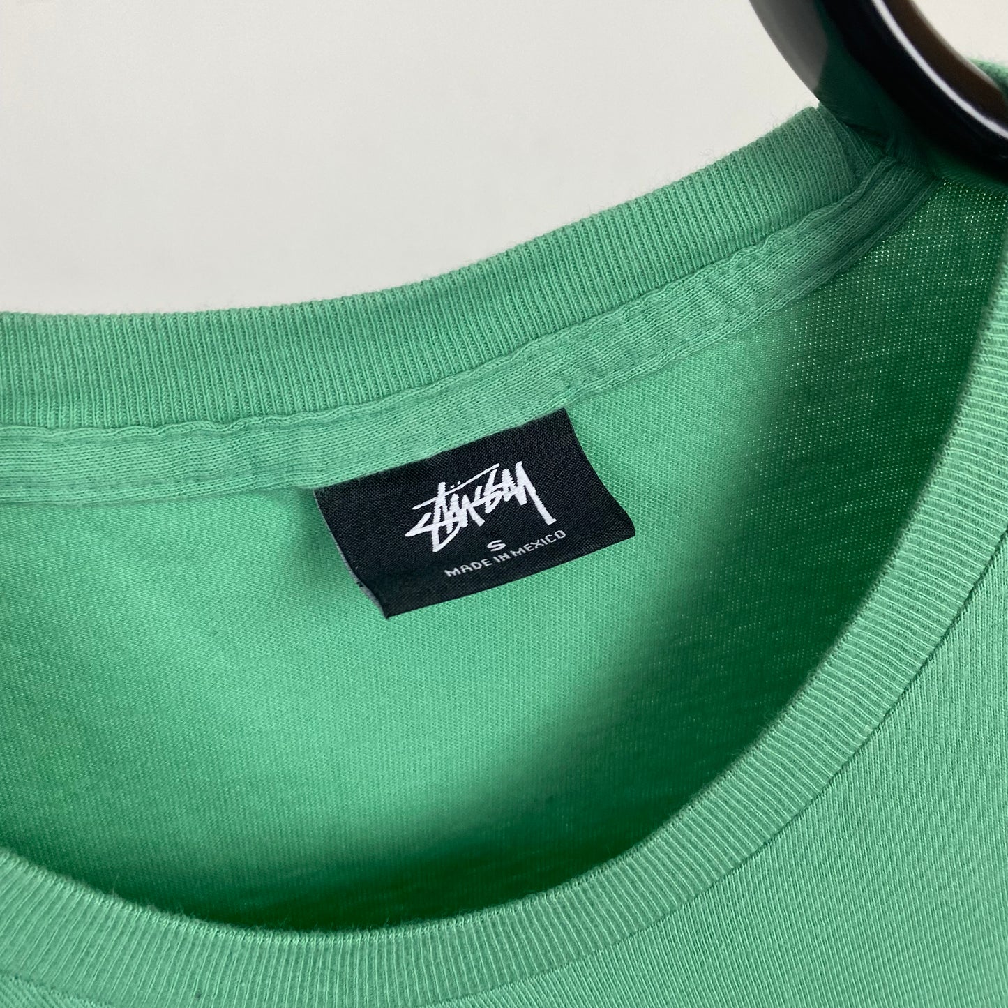 90s Stussy T-Shirt Green Small