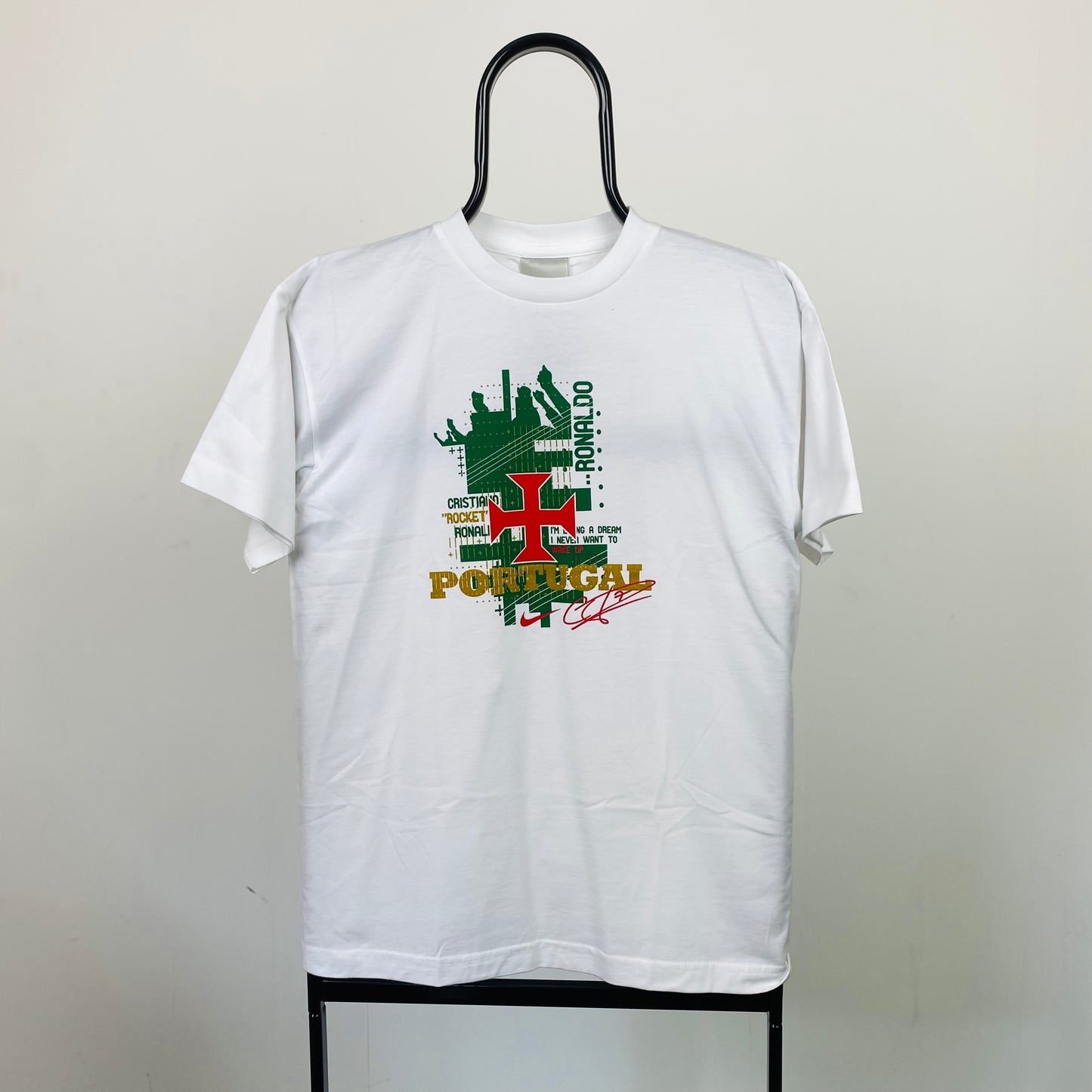 00s Nike Portugal Ronaldo T-Shirt White XS/Small