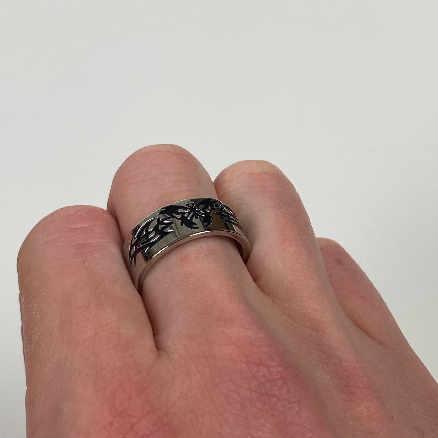 Retro Butterfly Ring Silver