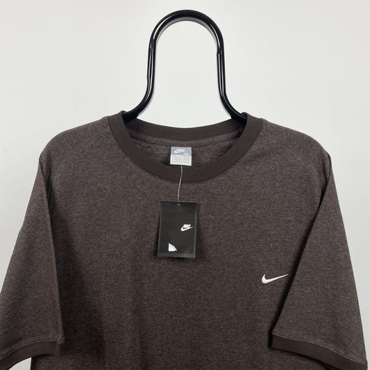 Vintage Nike T-Shirt Brown Medium