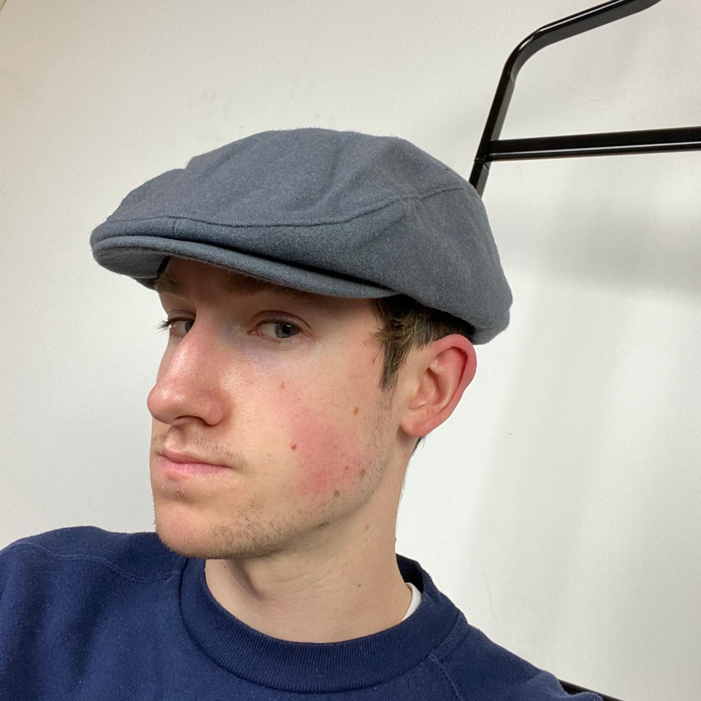 Vintage Nike Flat Cap Beret Hat Grey