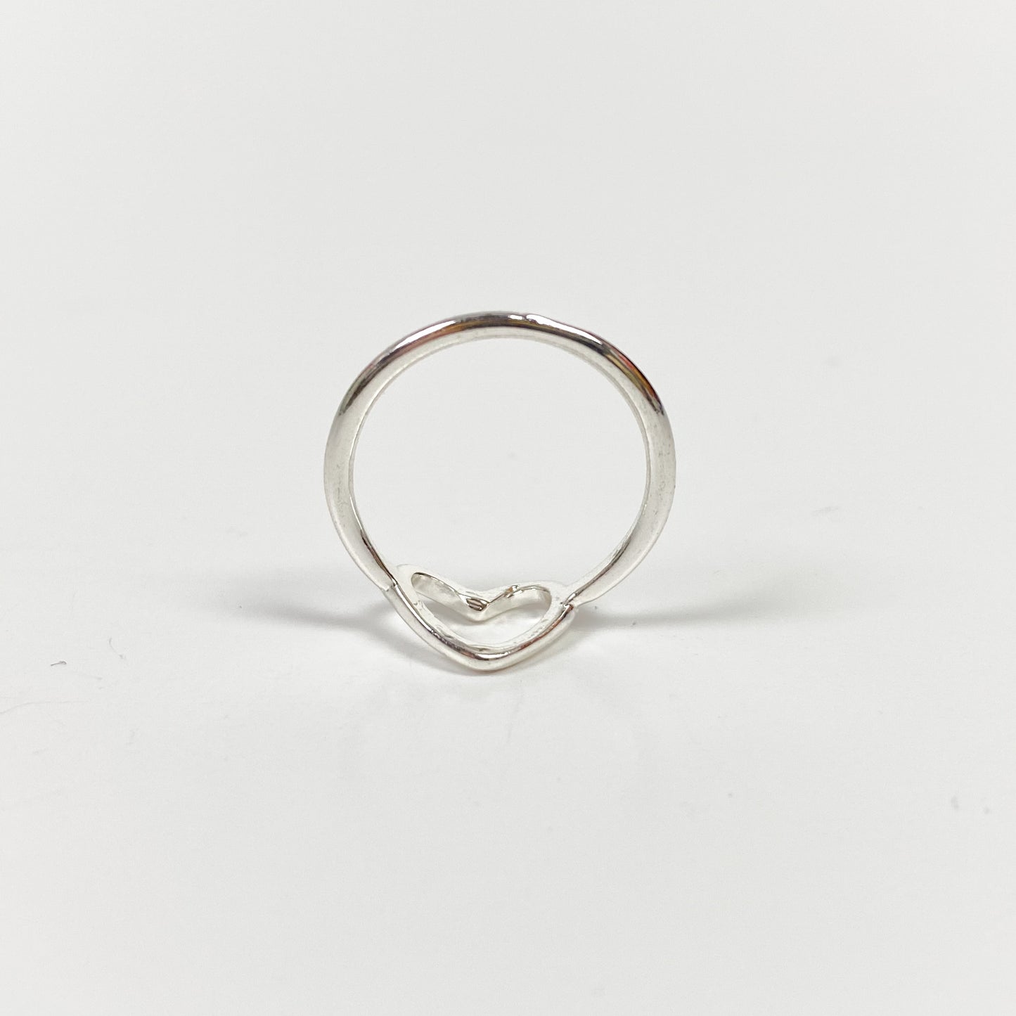 Vintage Heart Signet Ring Silver