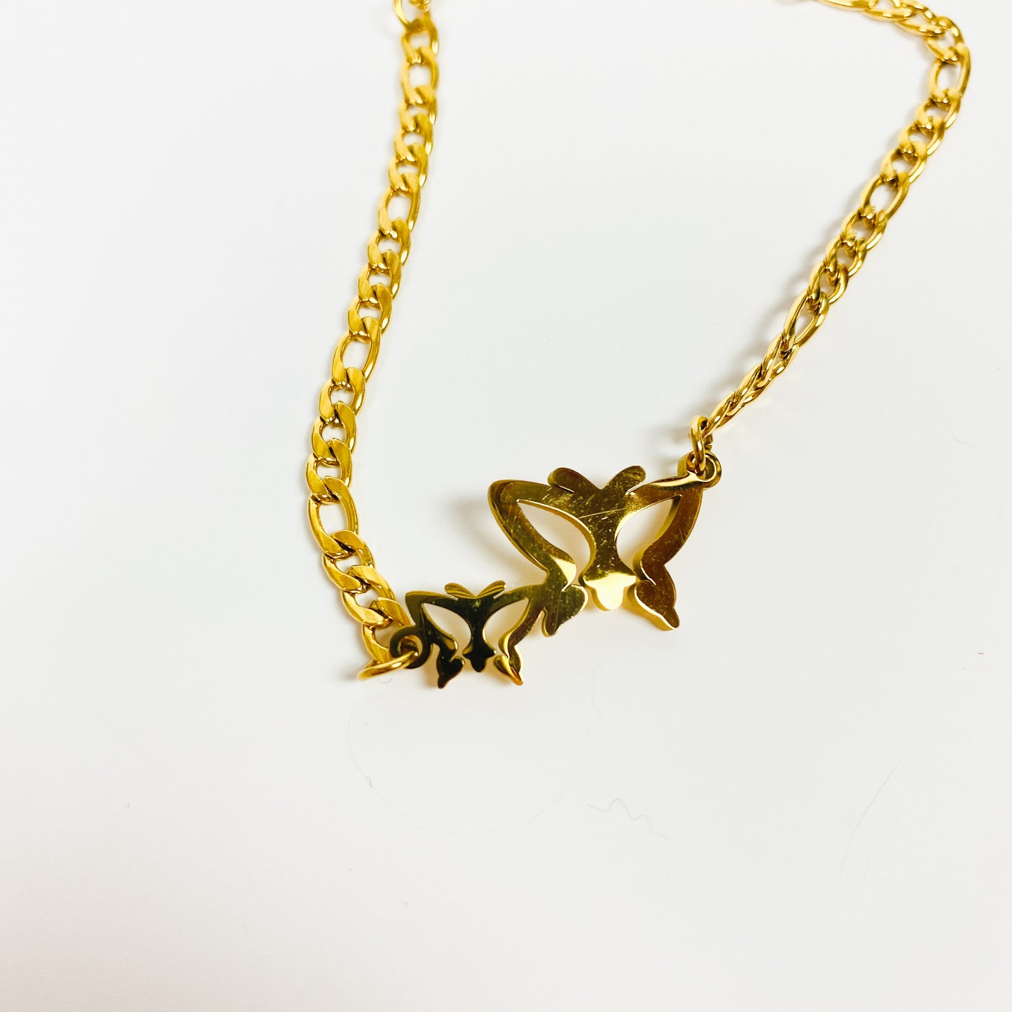 Vintage Retro Butterfly Bracelet Chain Gold