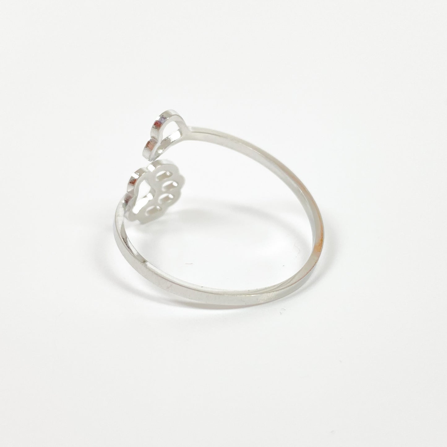 Vintage Adjustable Dog Ring Silver