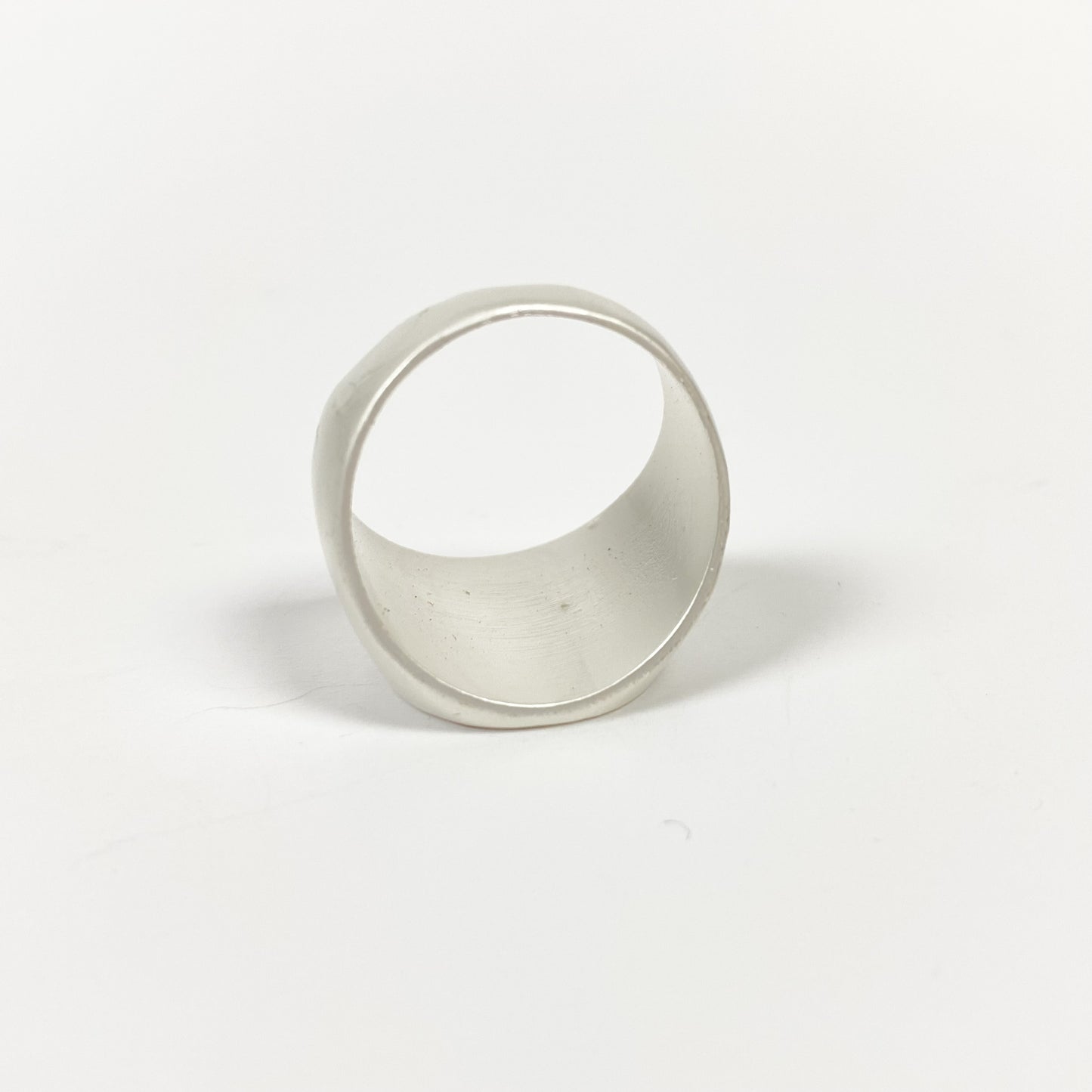Vintage Heart Signet Ring Silver