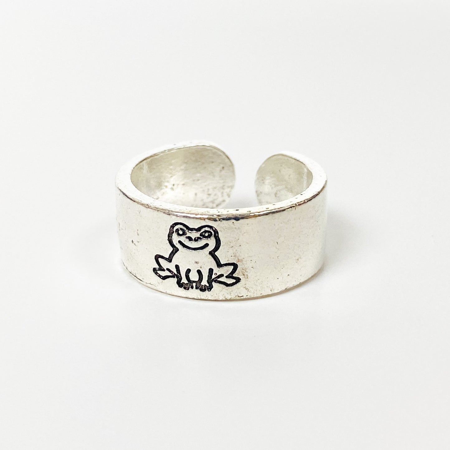 Vintage Retro Adjustable Froggy Ring Silver