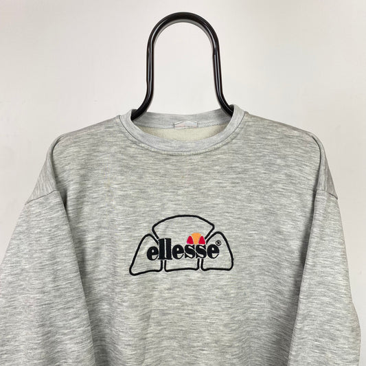 Vintage Ellesse Sweatshirt Grey Small