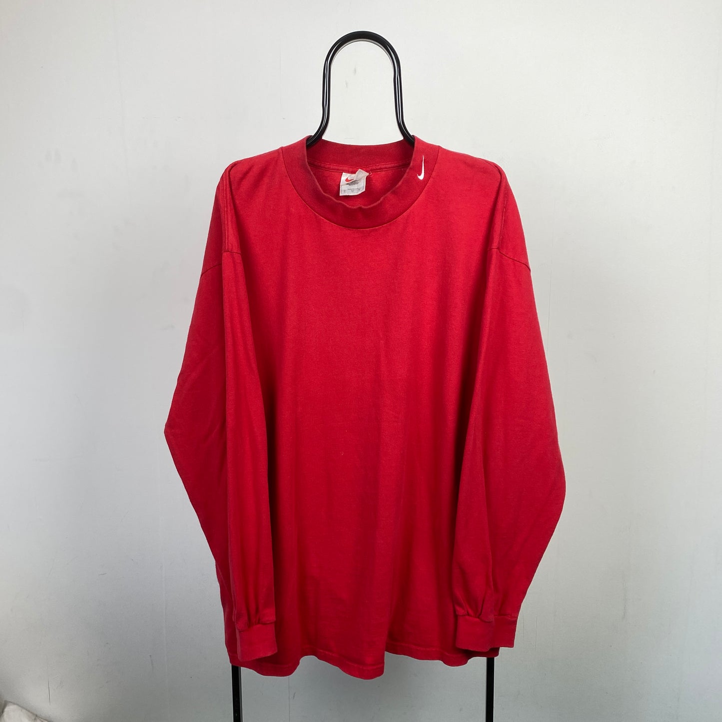 90s Nike Mock Neck Sweatshirt Red XXL